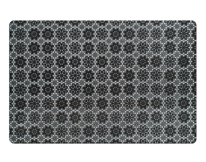 ZELLER Tischset Flowers weiss 43.5x28.5 cm in  präsentiert im Onlineshop von KAQTU Design AG. Tischset ist von ZELLER PRESENT