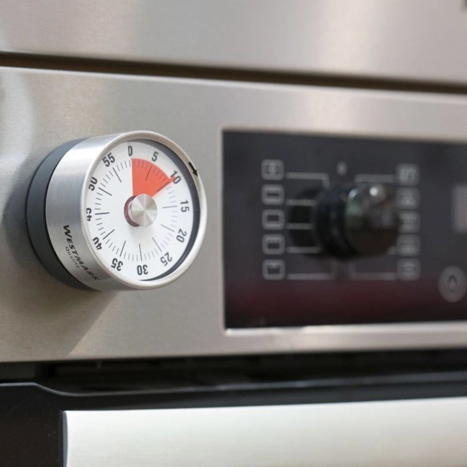 Timer Futura von Westmark, kompakt mit D6.2x3.6cm, ideal für präzises Zeitmanagement in der Küche, modernes Design und einfache Handhabung.