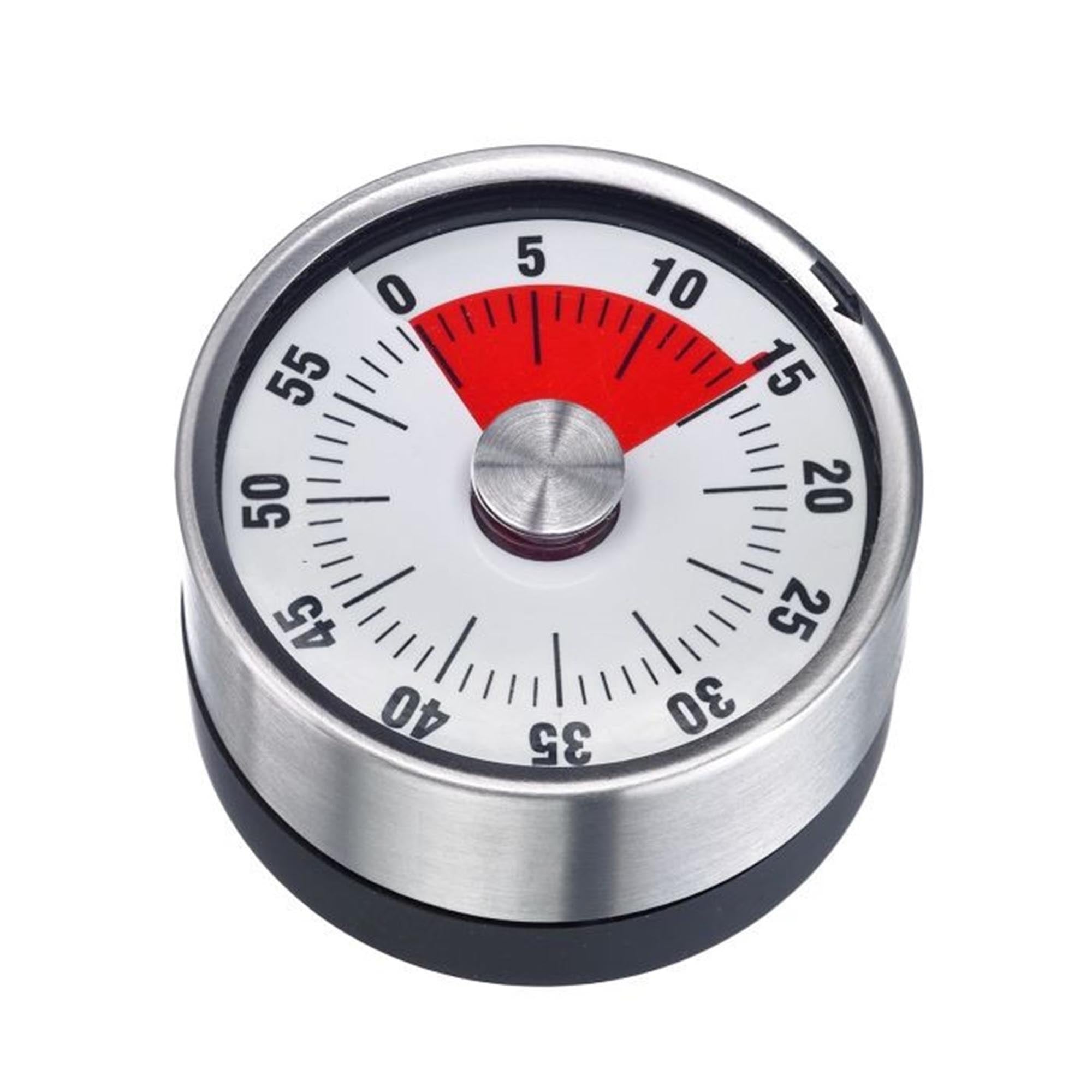 Kompakter Timer von Westmark, Modell Futura, ideal für präzises Timing in der Küche, Masse: 6,2 x 3,6 cm.