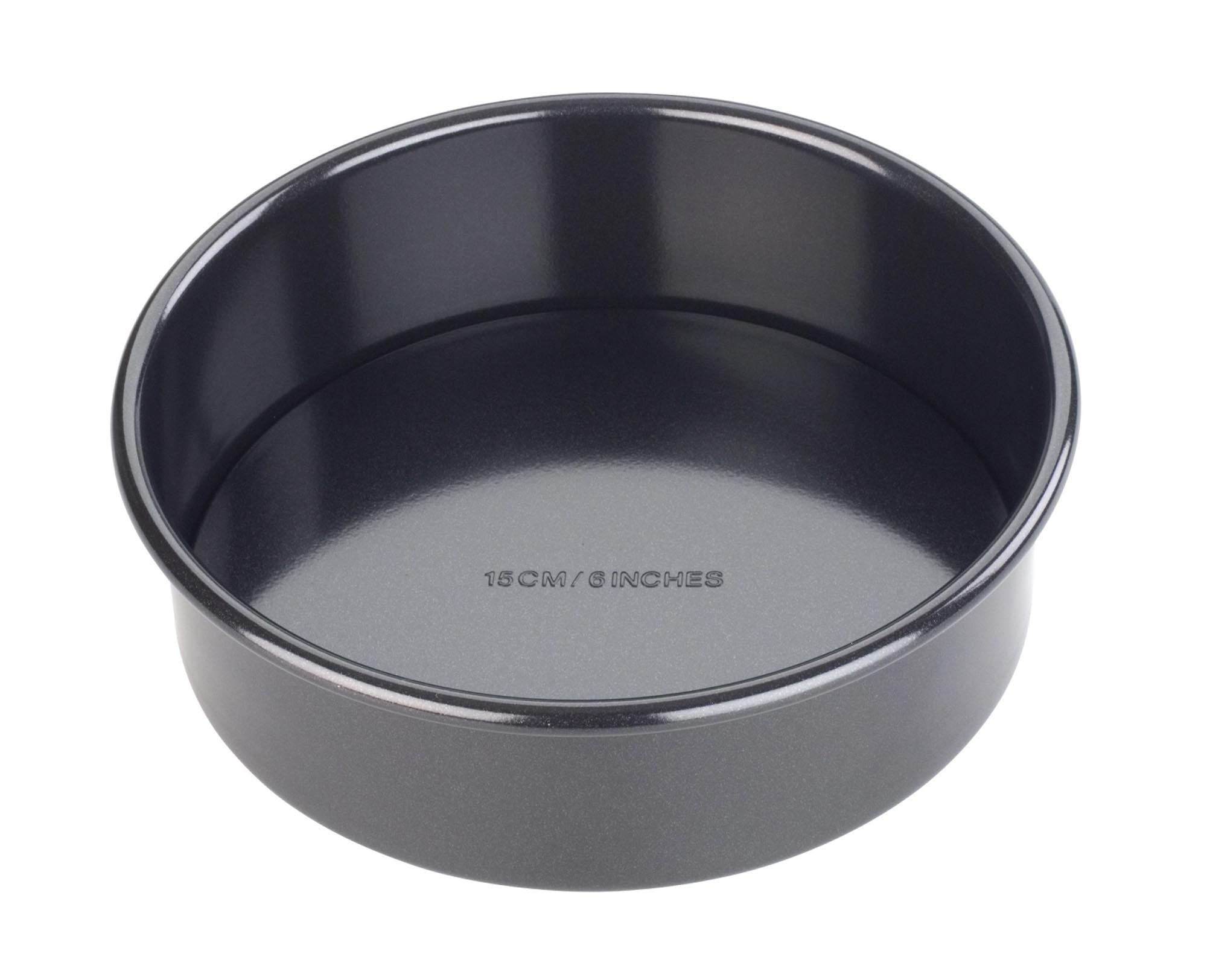 Runde Backform von Tala, 15cm, mit losem Boden, Antihaft, ideal für Kuchen & Torten, gleichmässige Wärmeverteilung.