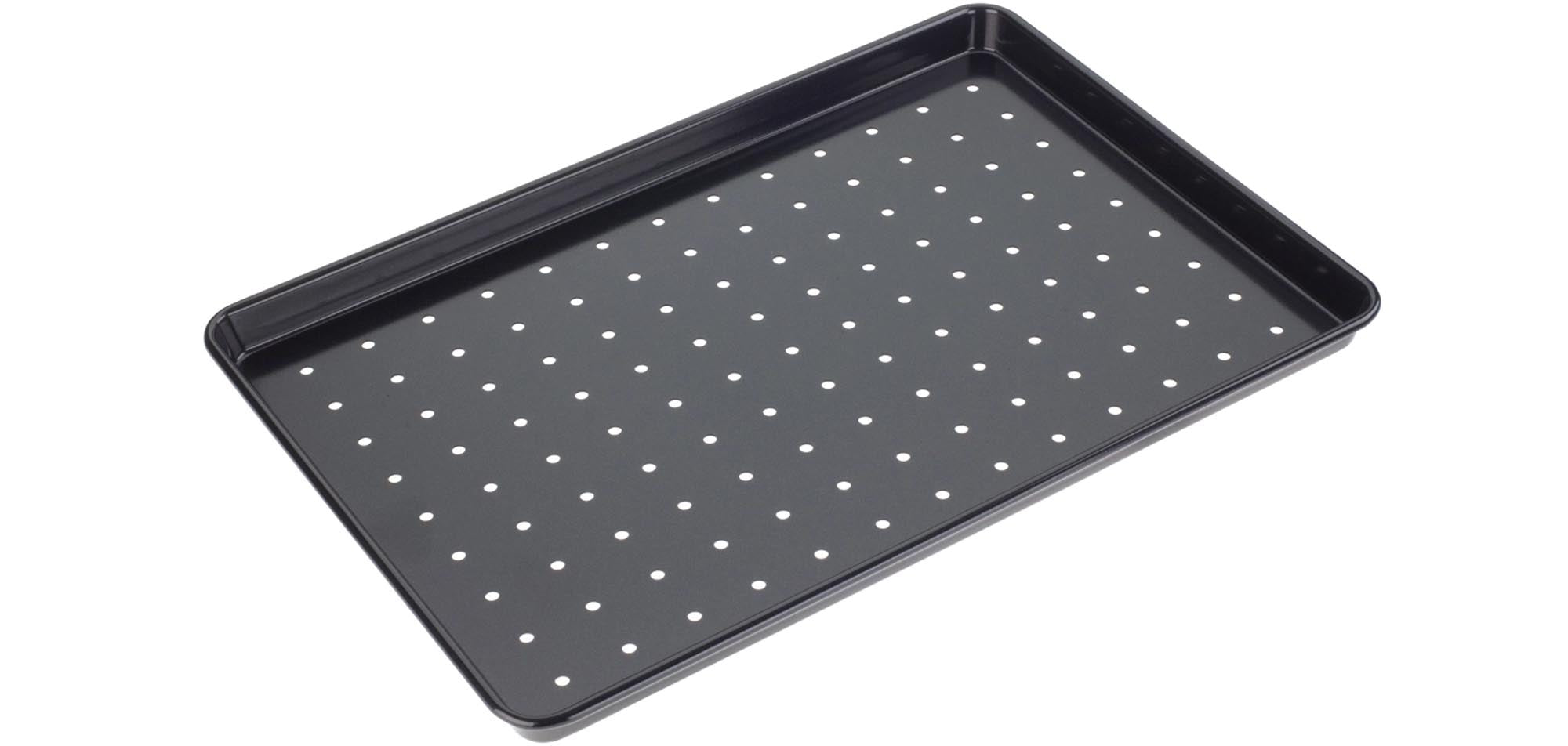 Gelochtes Backblech von Tala, 39.5x27x2cm, robust, antihaft, für knusprige, gleichmässig gebackene Speisen. Perfekte Bräunung garantiert!