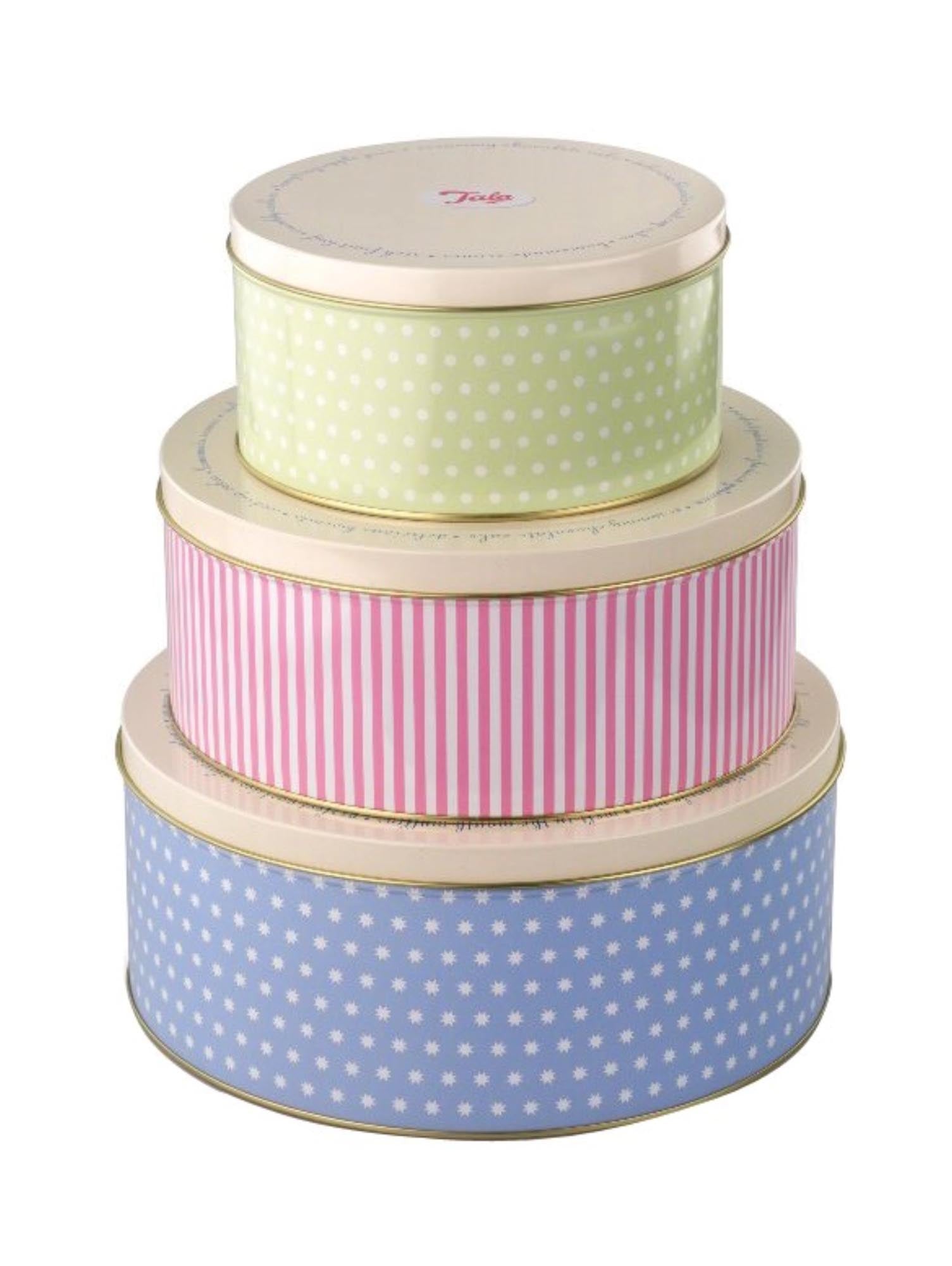 Entdecken Sie das 3-tlg. Guetzli-Dosen Set von Tala. Hochwertiges Weissblech, luftdicht, stilvolles Design – ideal für Kekse und Snacks!