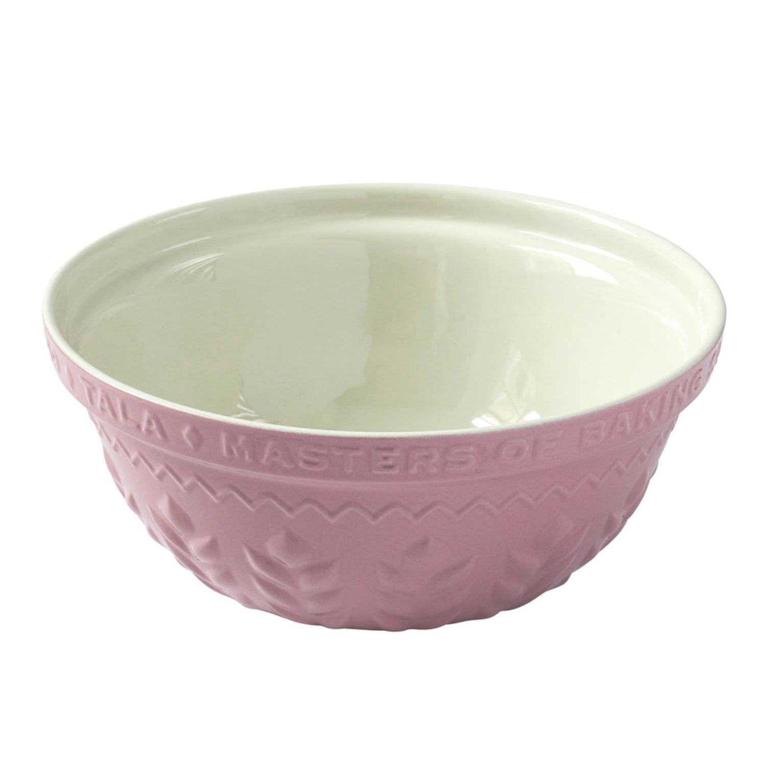 Elegante 30 cm Rührschüssel von Tala im ansprechenden pinken Corn Design aus hochwertigem Steingut, ideal für Back- und Kochliebhaber.