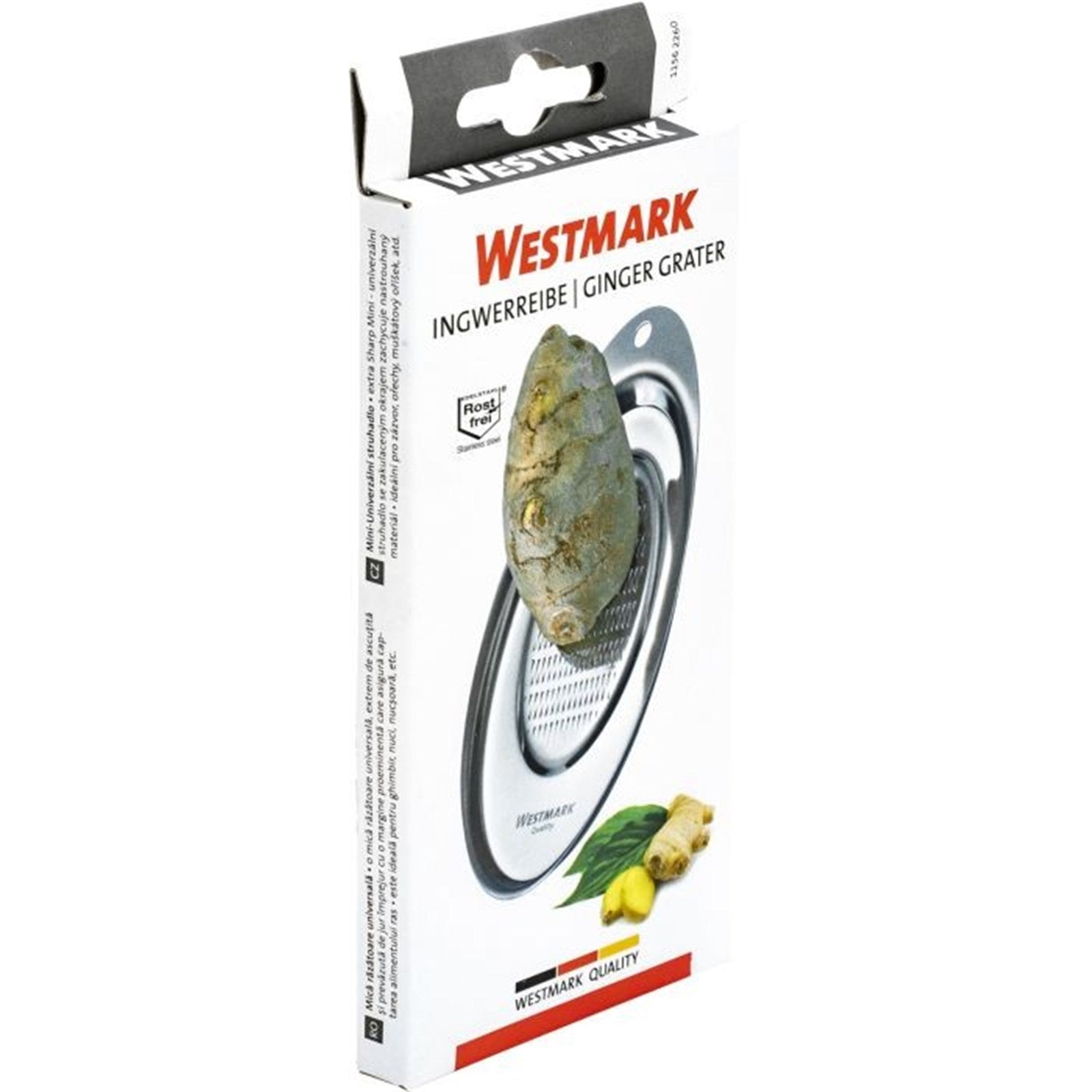 Praktische Ingwer-Reibe von Westmark, 14x7cm, robust und langlebig, ideal für frischen Ingwer, einfach zu reinigen, perfekt für die Küche.