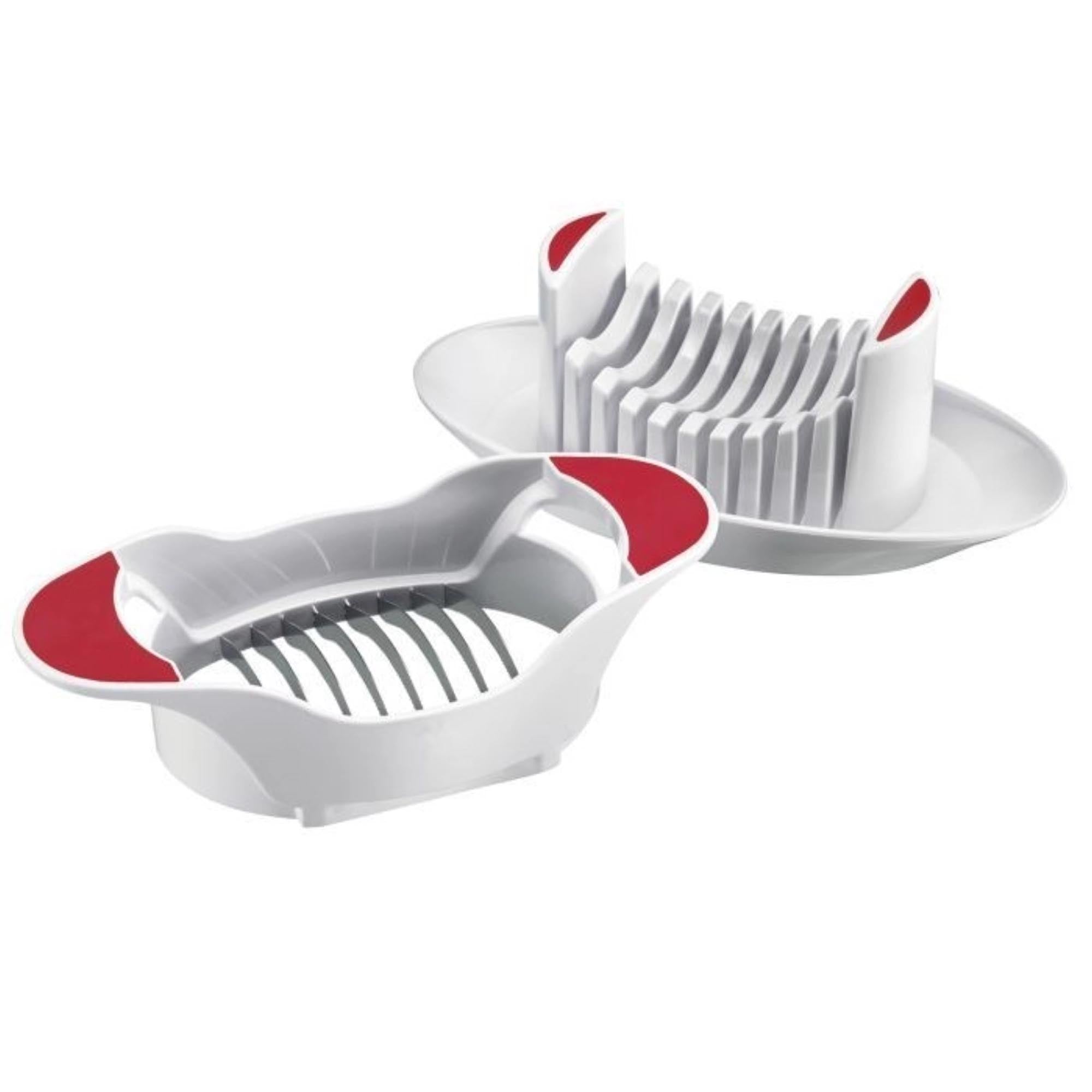 Entdecken Sie den Westmark Tomatenschneider mit 8 gezahnten Klingen. Ideal für präzises Schneiden von Tomaten in gleichmäßige Scheiben. Hygienisch, spülmaschinenfest und ergonomisch gestaltet.