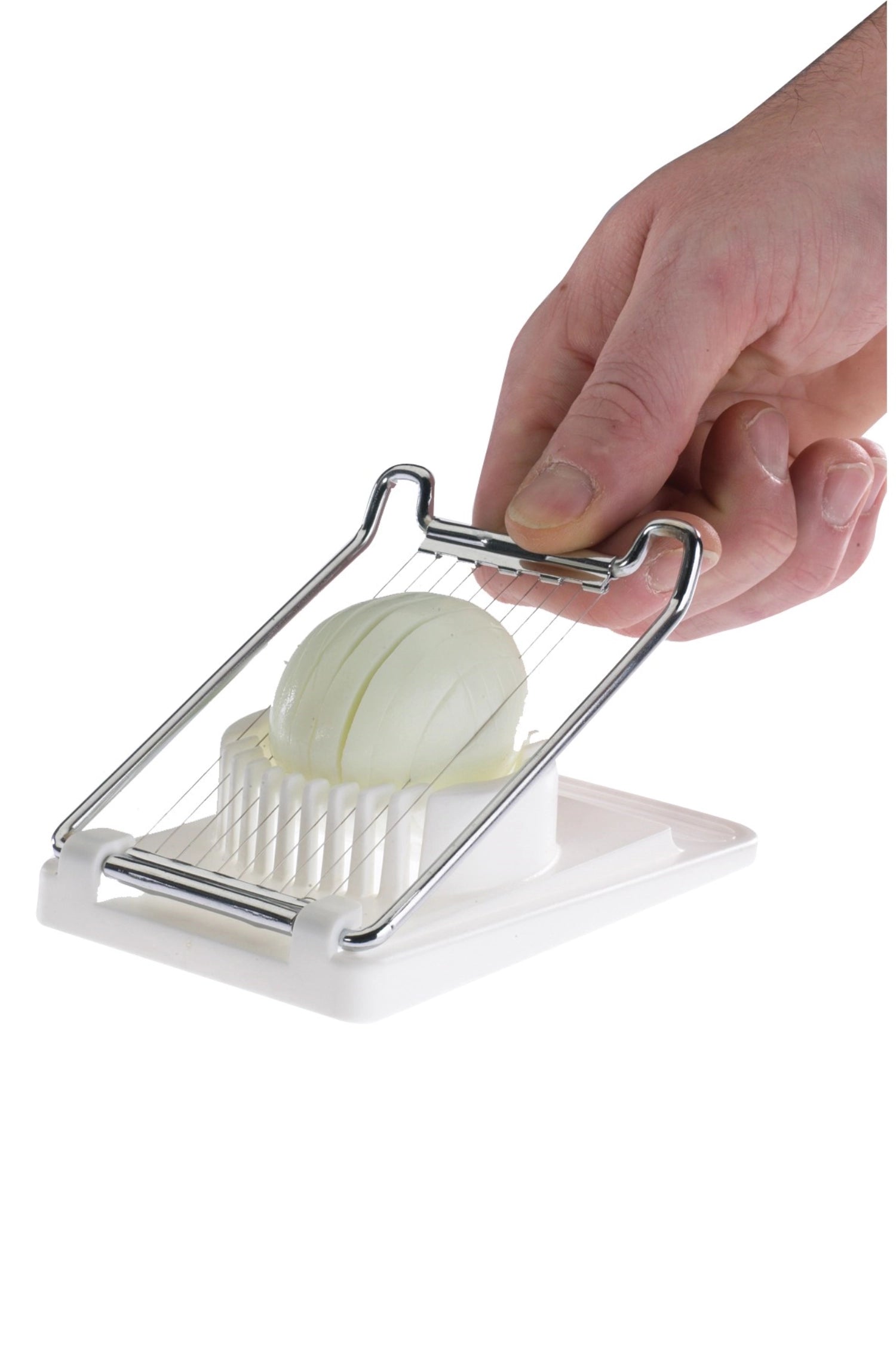 Traditioneller Eierteiler von Westmark, 14x8x3cm, ideal zum präzisen Schneiden von Eiern für Salate und Snacks, robust und benutzerfreundlich.