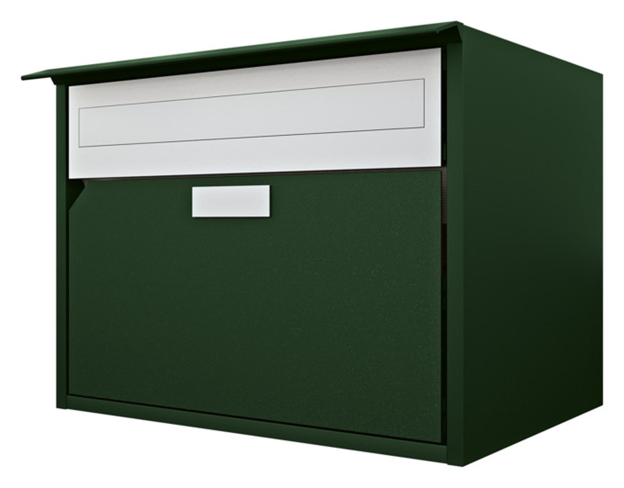 HUBER AG Briefkasten Alu 400 415x310x292 mm IGP 65780 MP dunkelgrün metallic in grün präsentiert im Onlineshop von KAQTU Design AG. Briefkasten ist von HUBER