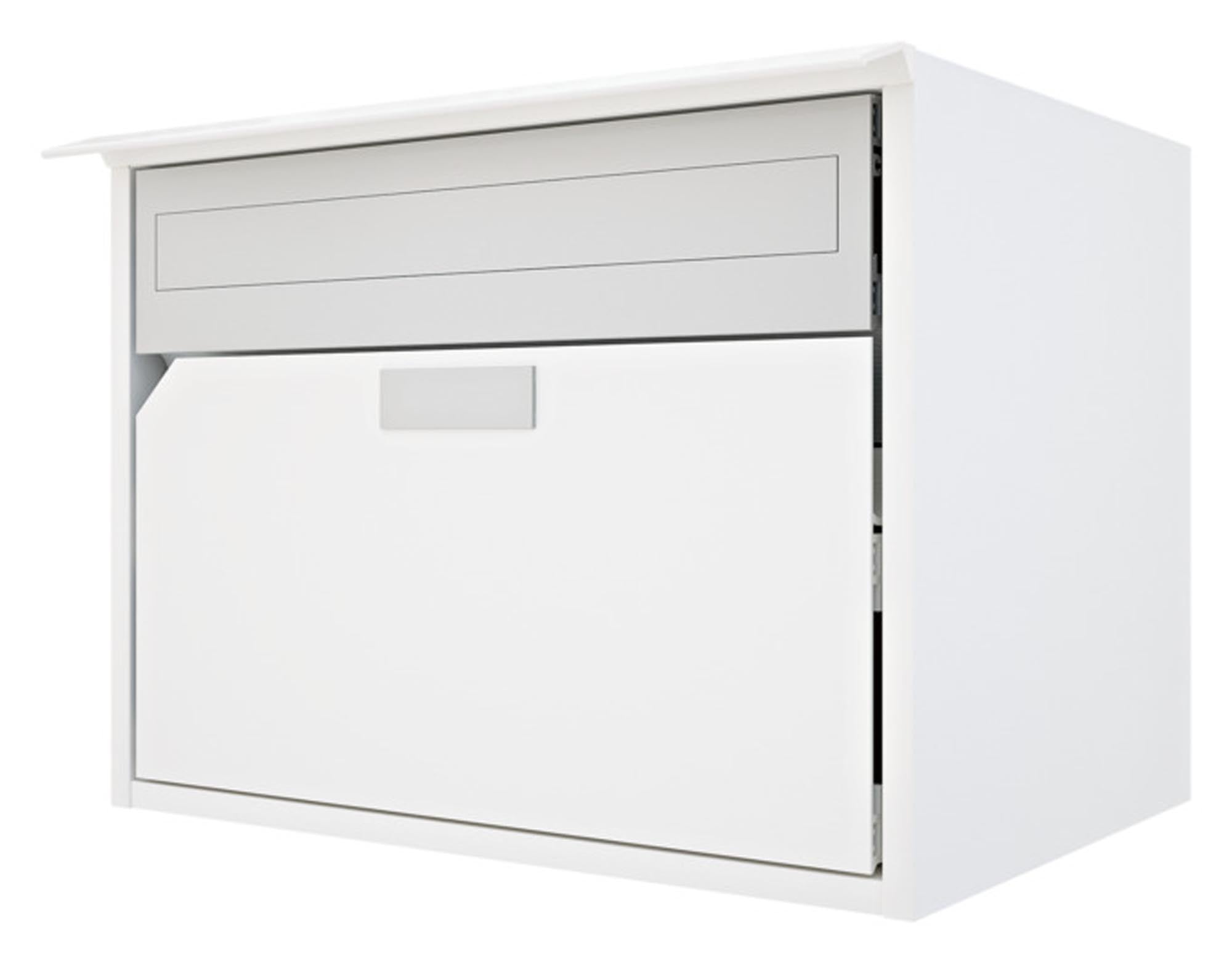 HUBER AG Briefkasten Alu 400 415x310x292 mm RAL 9010 reinweiss in reinweiss präsentiert im Onlineshop von KAQTU Design AG. Briefkasten ist von HUBER