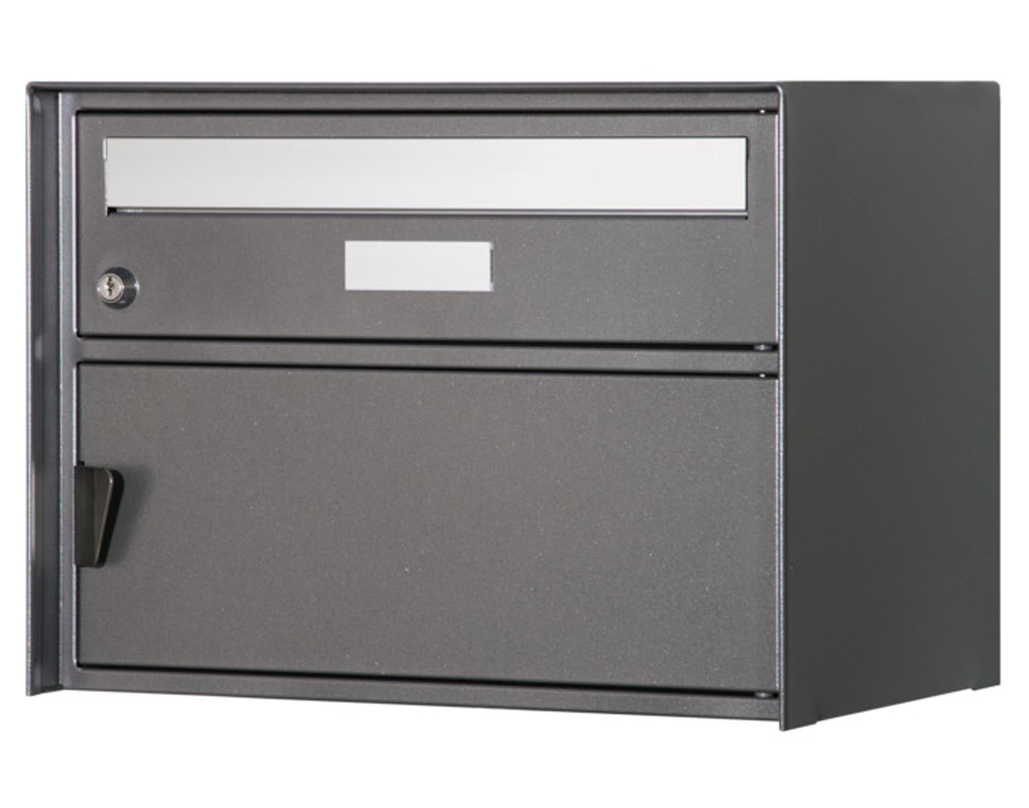 HUBER AG Briefkasten Genève 415x310x303 mm IGP 71385 dunkelgrau metallic in dunkelgrau metallic präsentiert im Onlineshop von KAQTU Design AG. Briefkasten ist von HUBER