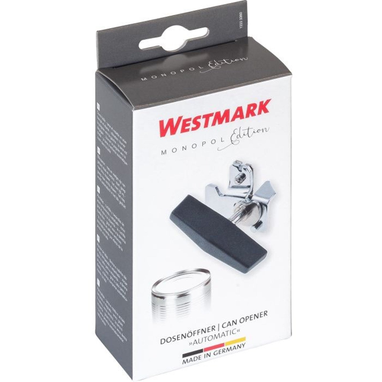Kompakter automatischer Dosenöffner (7x7x7cm) von Westmark, perfekt für müheloses und schnelles Öffnen von Dosen in der Küche.