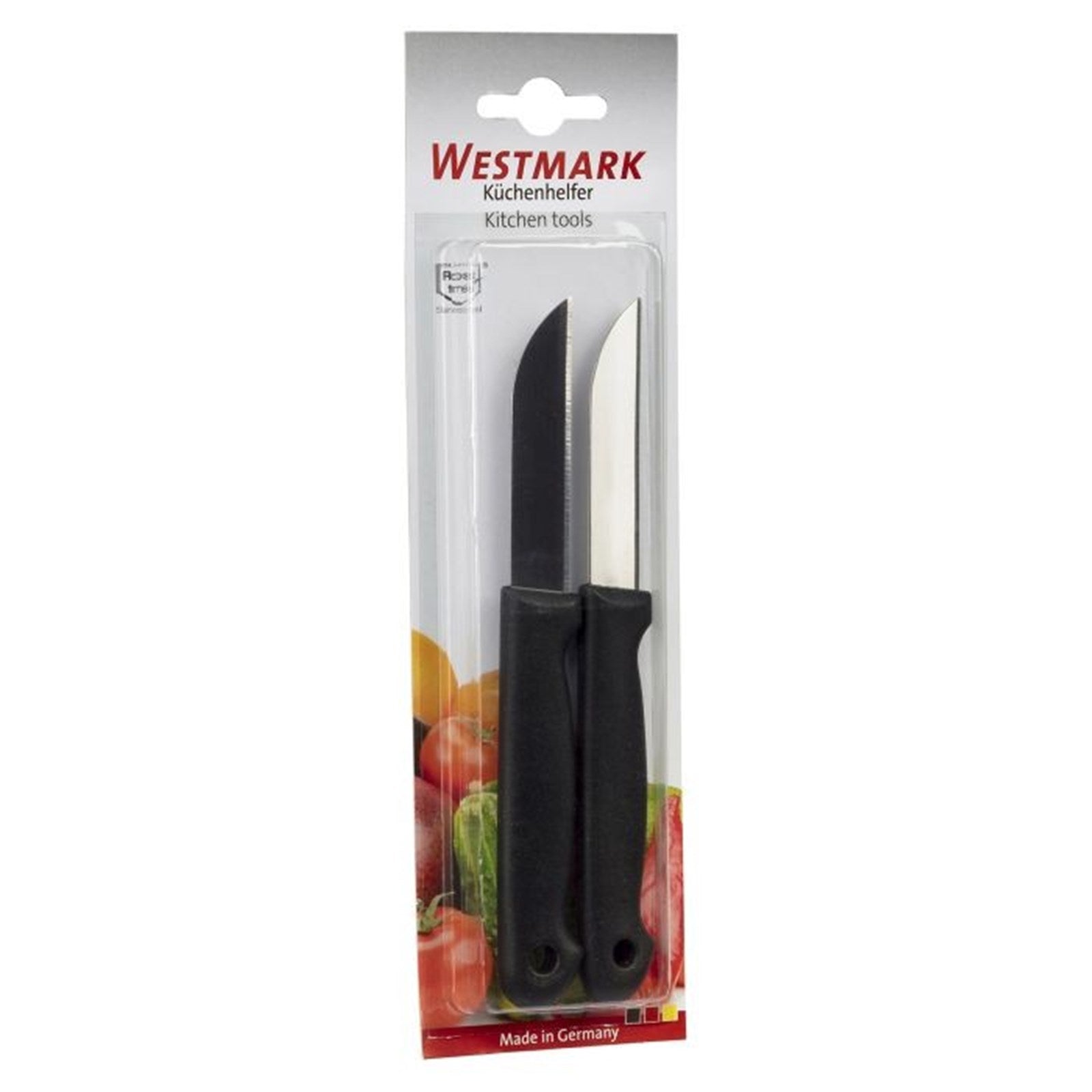 Das Westmark Techno Küchenmesser, 16.5x2x1cm, bietet eine scharfe Klinge und ergonomischen Griff für präzises und komfortables Schneiden.