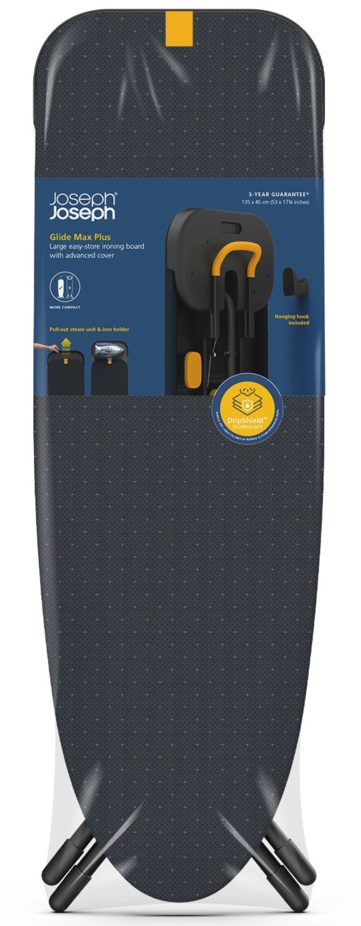 Glide Max Plus Bügelbrett Schwarz/Blau