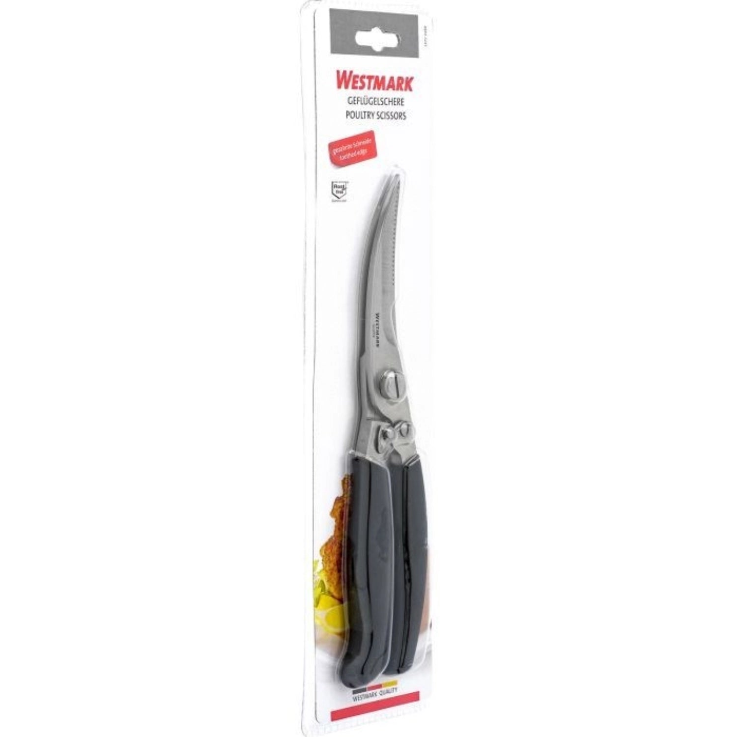 Hochwertige Geflügelschere von Westmark, 24 x 5 x 1.7 cm, ideal für das einfache Schneiden von Geflügel und mehr, ergonomisches Design für besten Komfort.