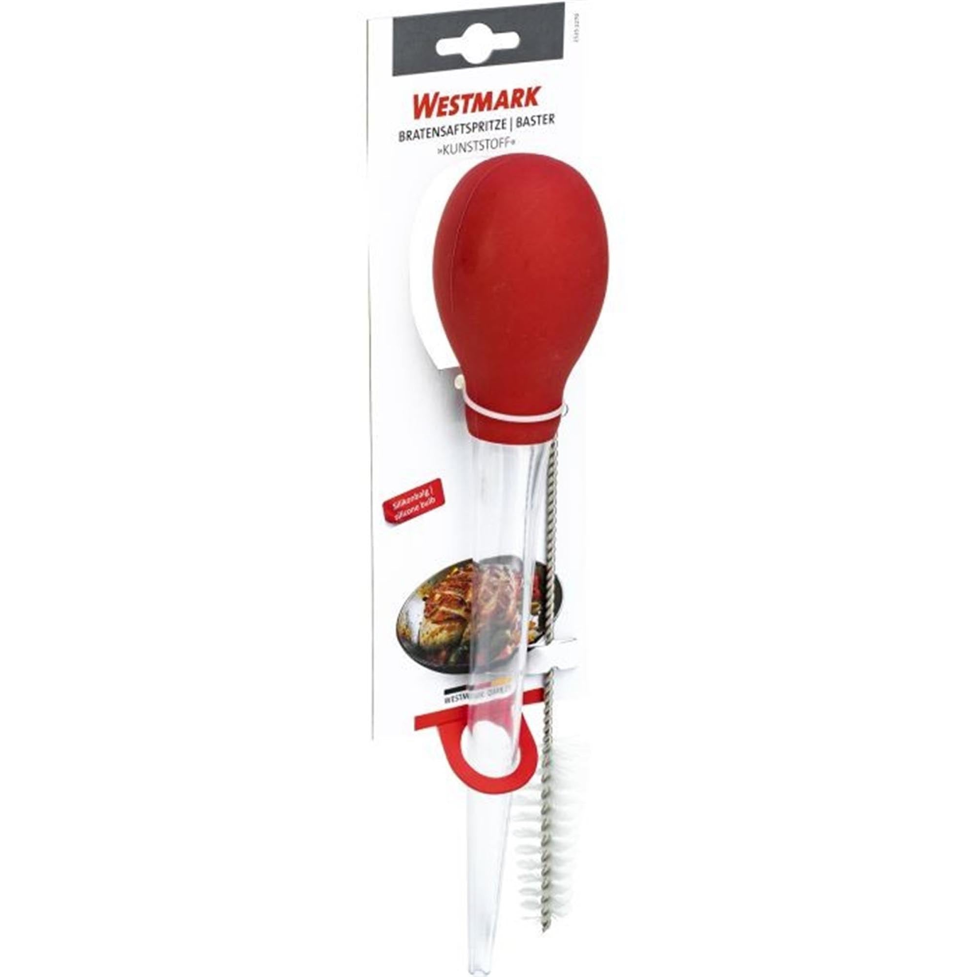 Praktische Bratensaftspritze von Westmark, 20 cm lang, ideal zum Verfeinern von Braten und Fleisch mit Marinaden und Saucen.
