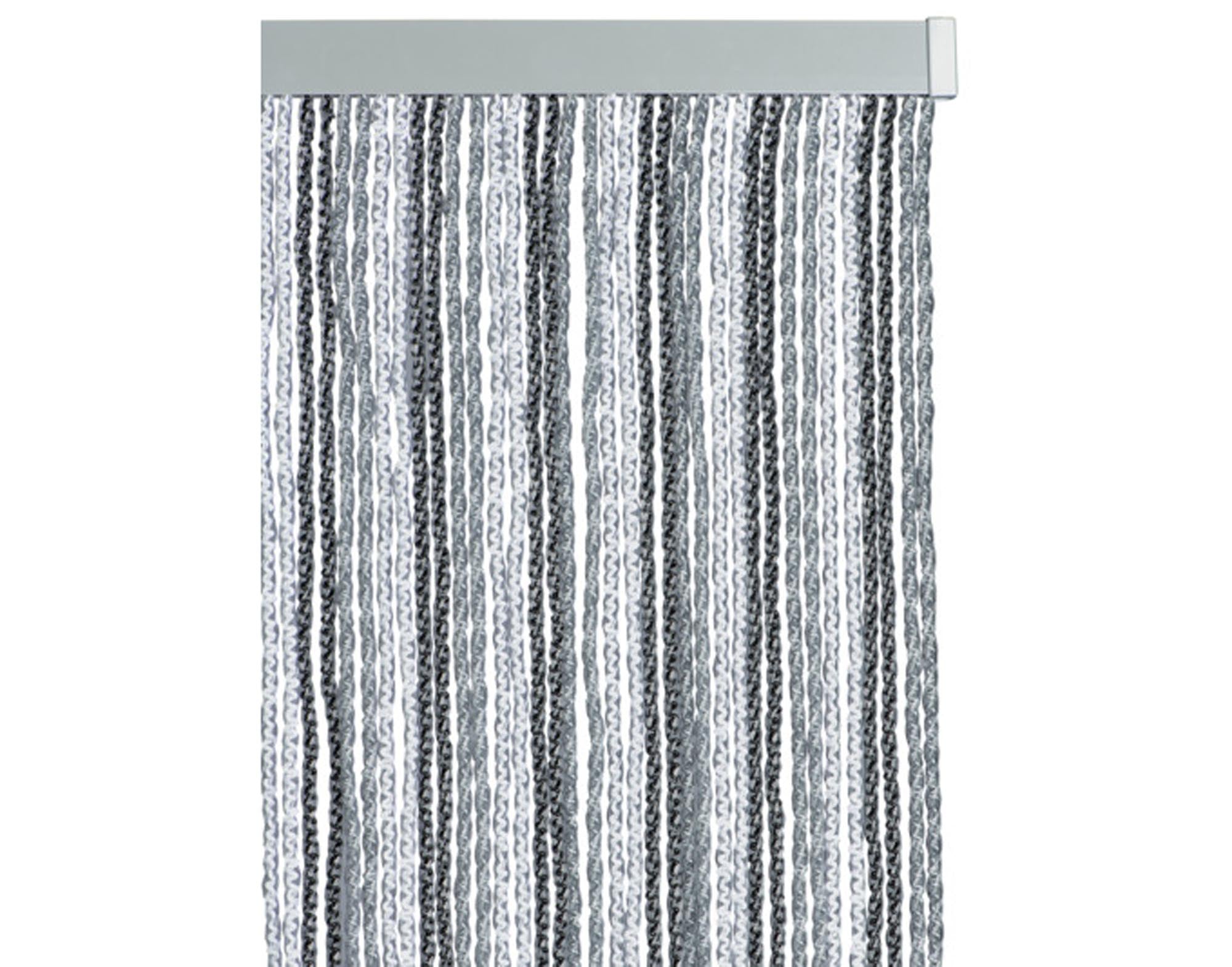 LA TENDA Türvorhang Arezzo 1 schwarz weiss grau 90x210cm