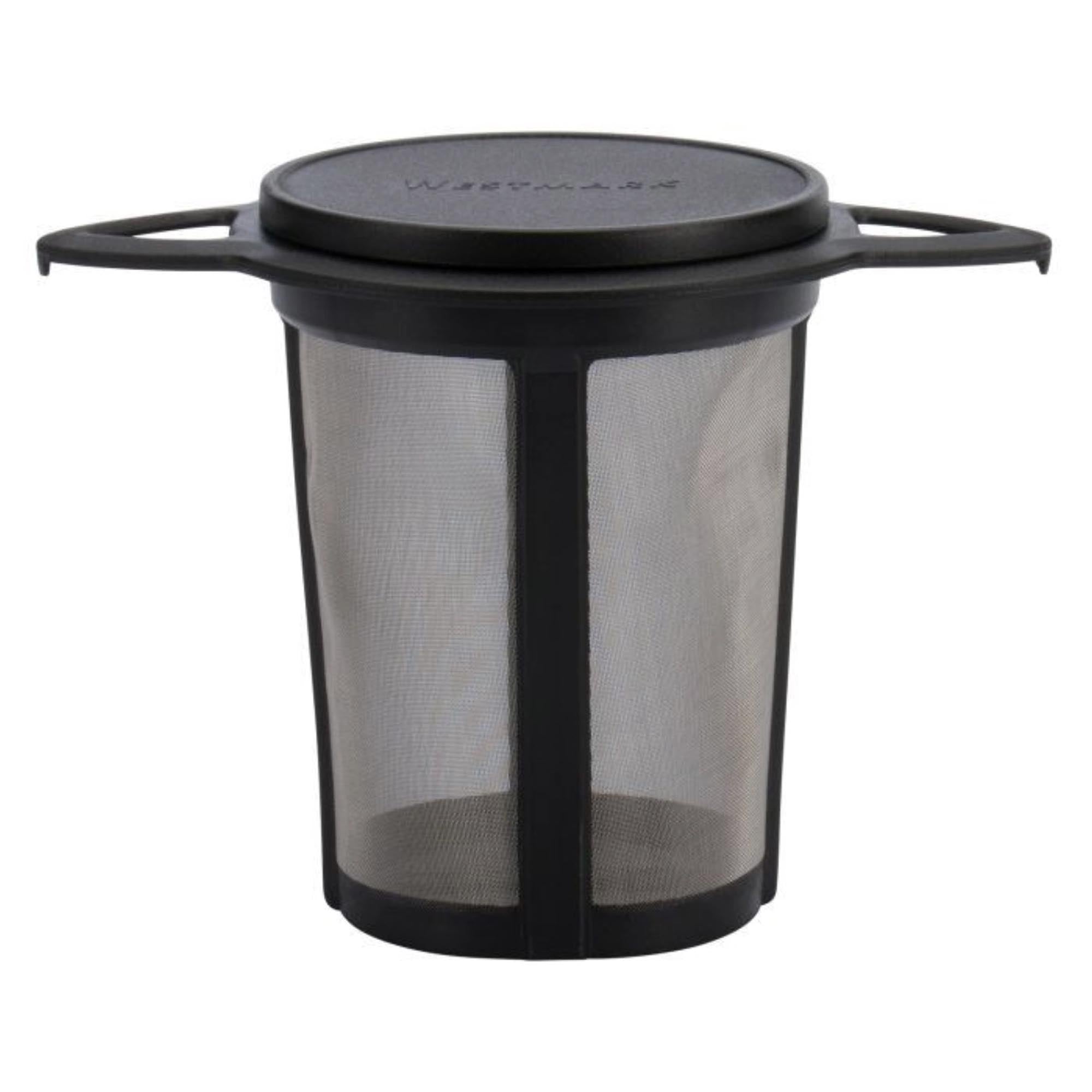 Wiederverwendbarer Tee-Dauerfilter von Westmark, Maße 11x7.2x8.0cm, perfekt für losen Tee, nachhaltig und praktisch.