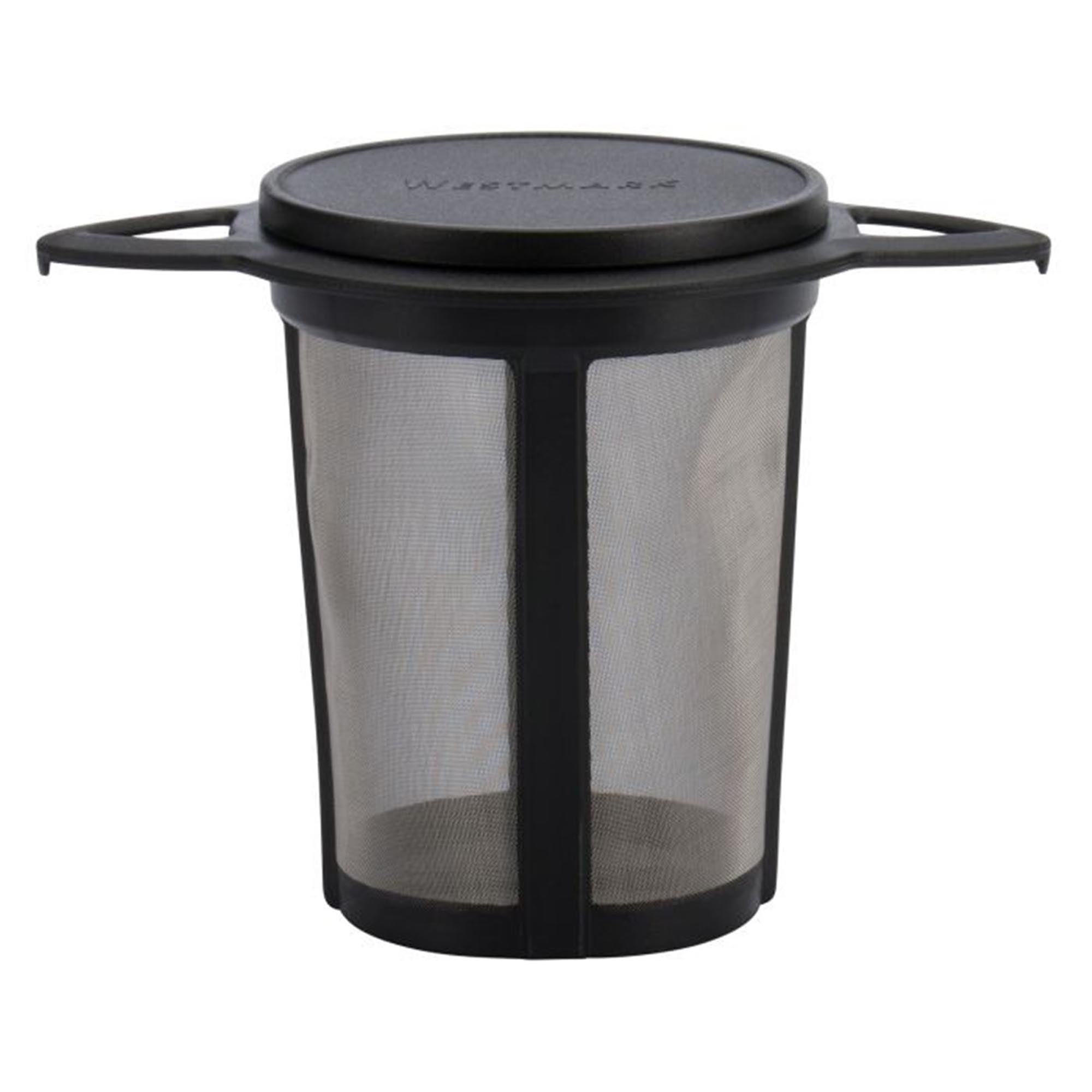 Praktischer Dauerfilter für Tee von Westmark, Maße 11x7.2x8.0cm, ideal für losen Tee, wiederverwendbar und umweltfreundlich.