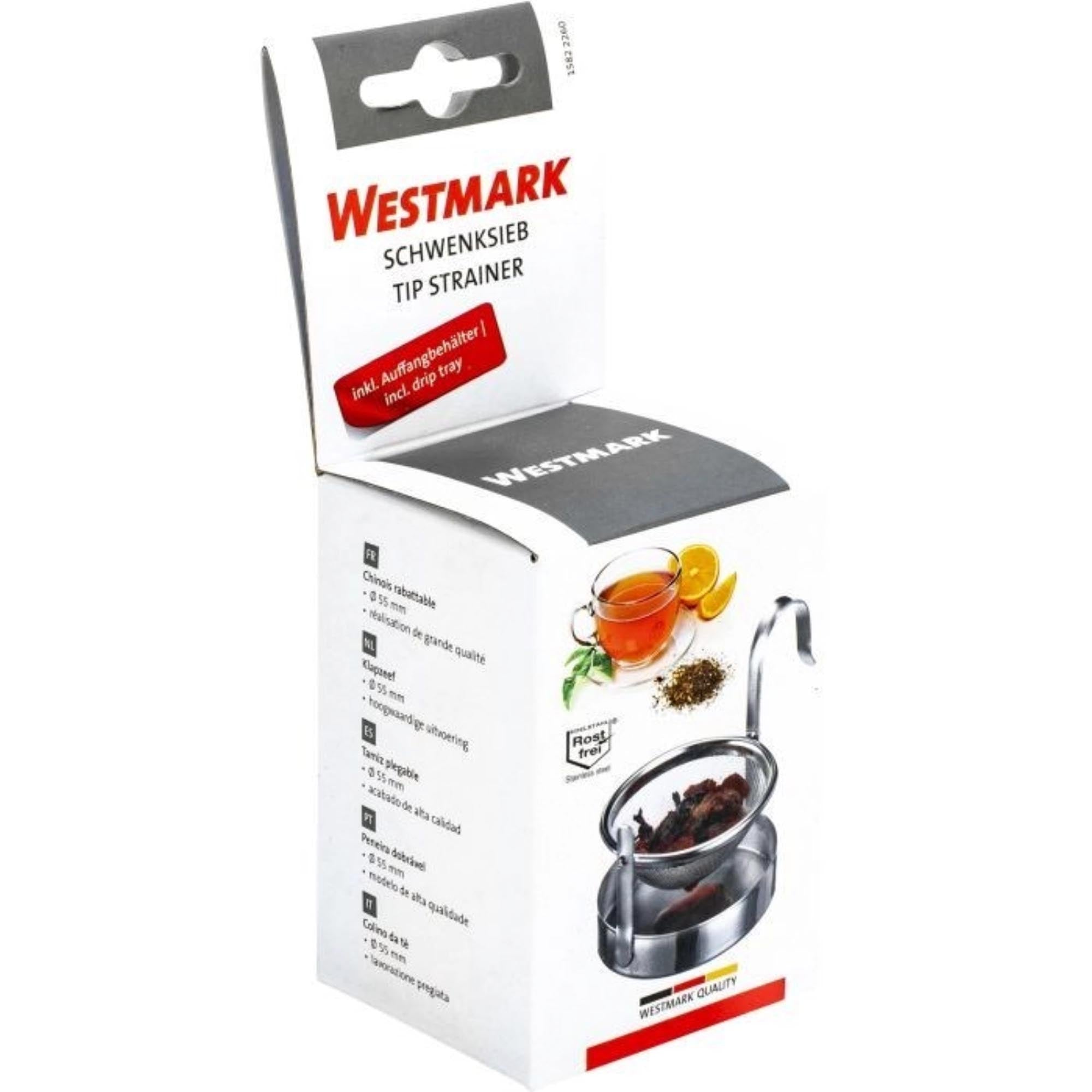 Praktisches Schwenksieb von Westmark, ideal für feines Sieben. Kompakte Maße: 7.5x5.5x6cm. Perfekt für Küche, Backen und Kochen.