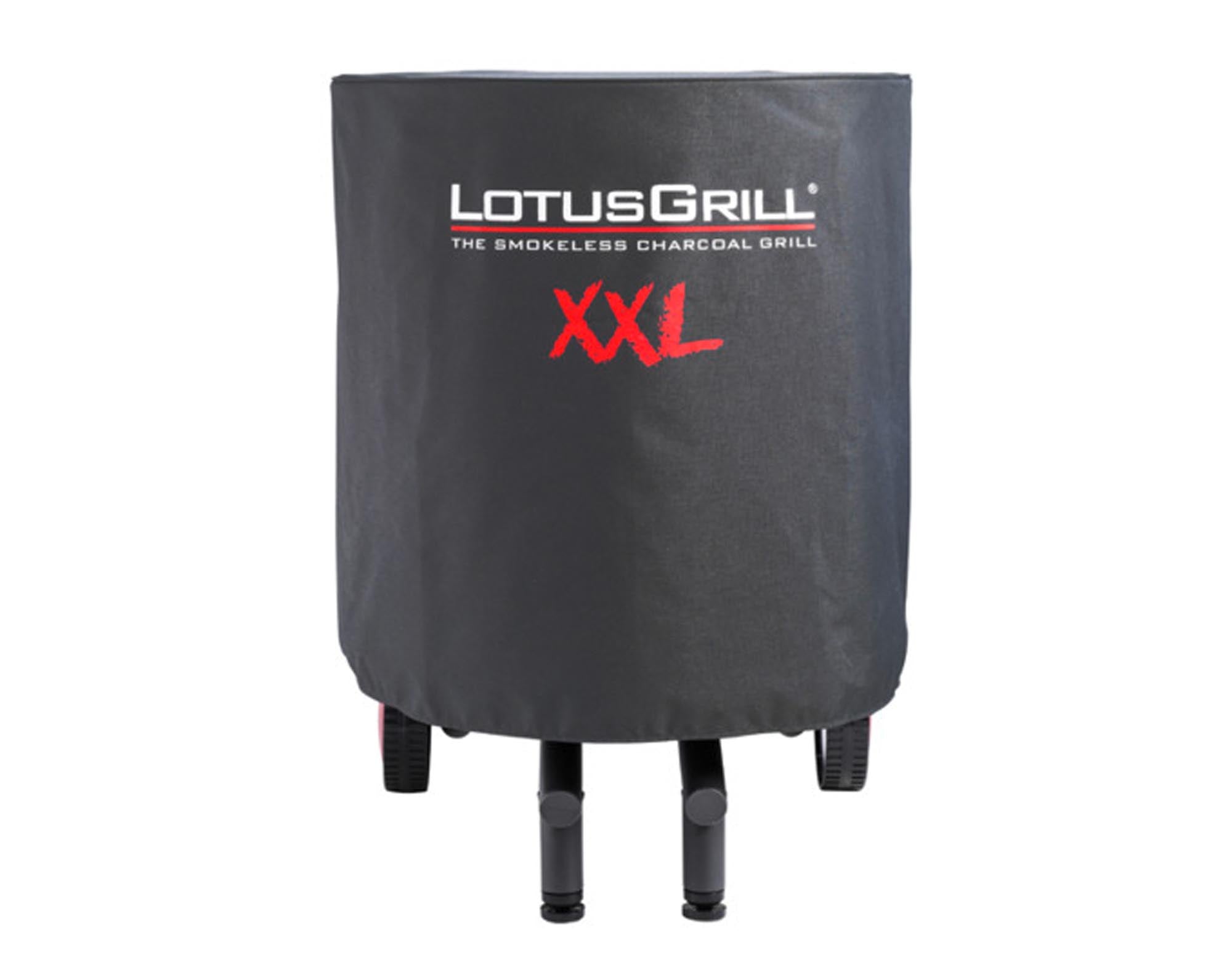 Schützen Sie Ihren LOTUS GRILL XXL mit der robusten, wetterfesten Abdeckhaube. UV-beständig, atmungsaktiv und einfach zu handhaben.
