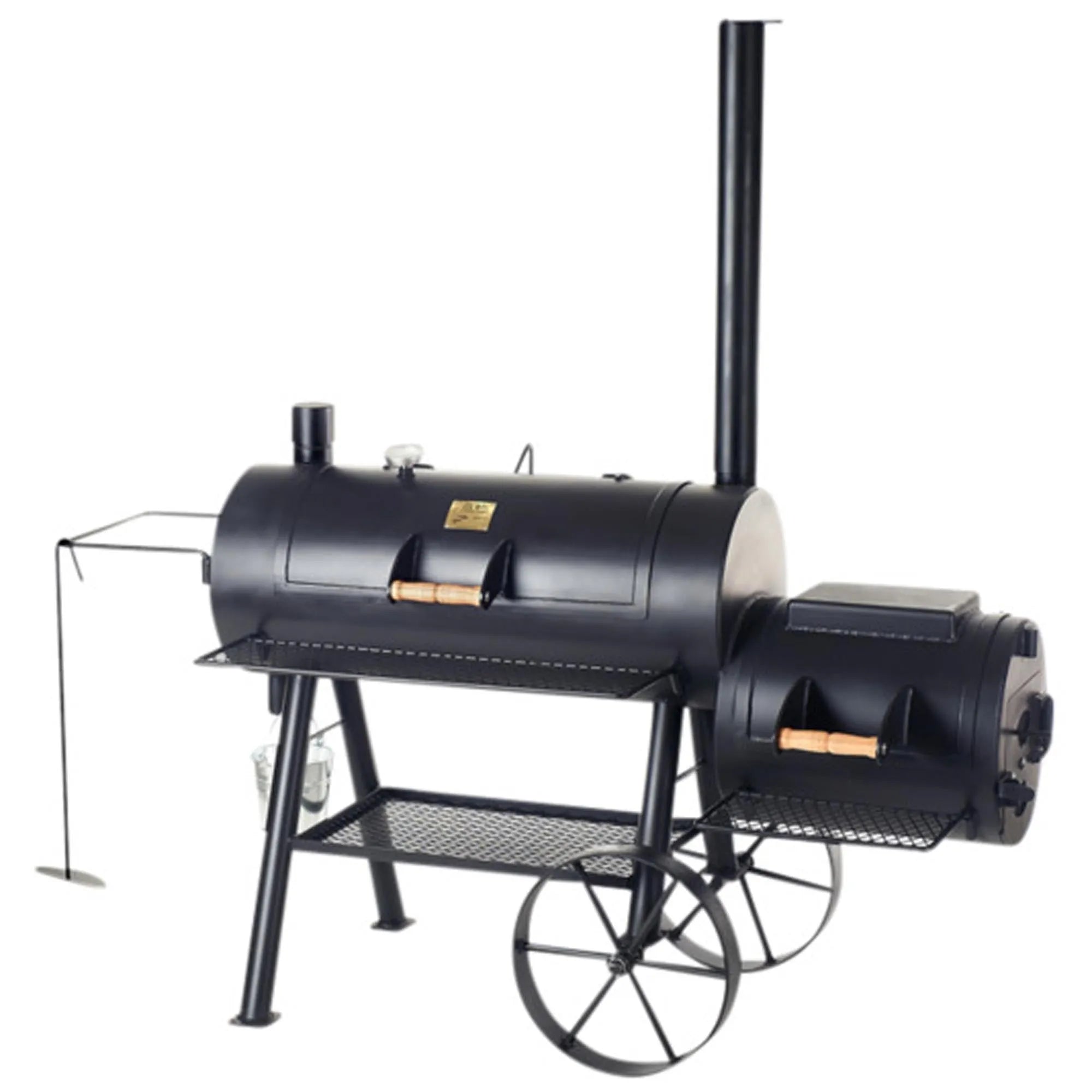 Hochwertiger 16" Smoker mit Reverse-Flow-System, robustem Stahl, großem Garraum und präziser Temperaturkontrolle.