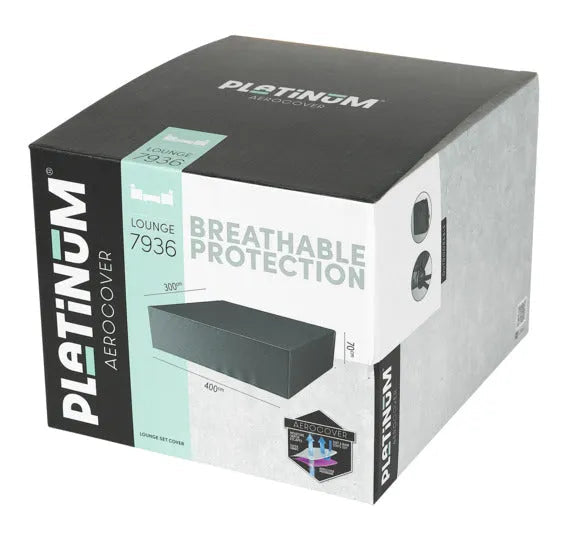 PLATINUM AEROCOVER Schutzhülle Lounge 400x300x70 cm in  präsentiert im Onlineshop von KAQTU Design AG. Gartenmöbelabdeckung ist von PLATINUM AEROCOVER
