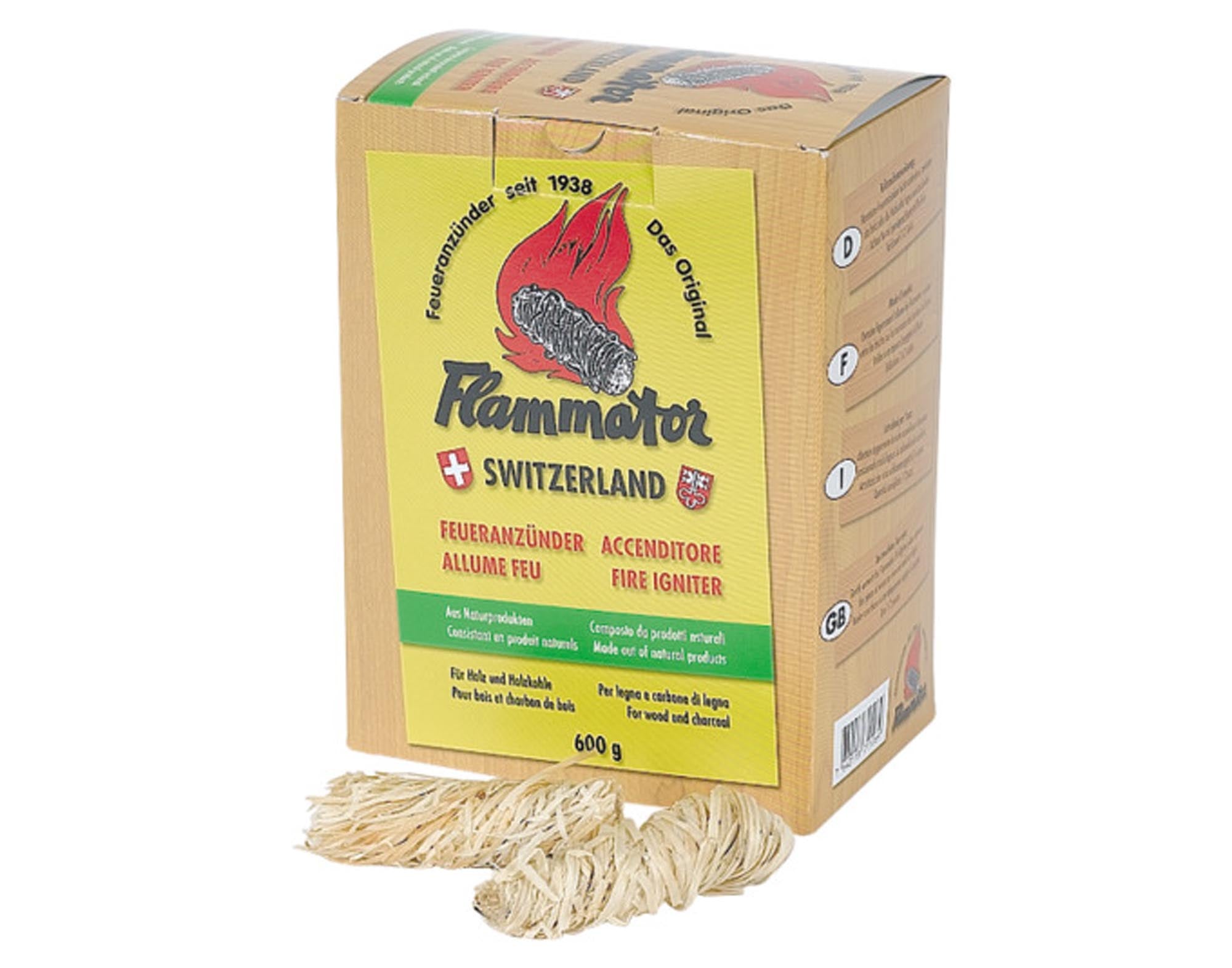 FLAMMATOR Feueranzünder 600 g: Umweltfreundliches Grillzubehör für sicheres und schnelles Entzünden von Grillkohle und Holz. Ideal für Garten und Camping!