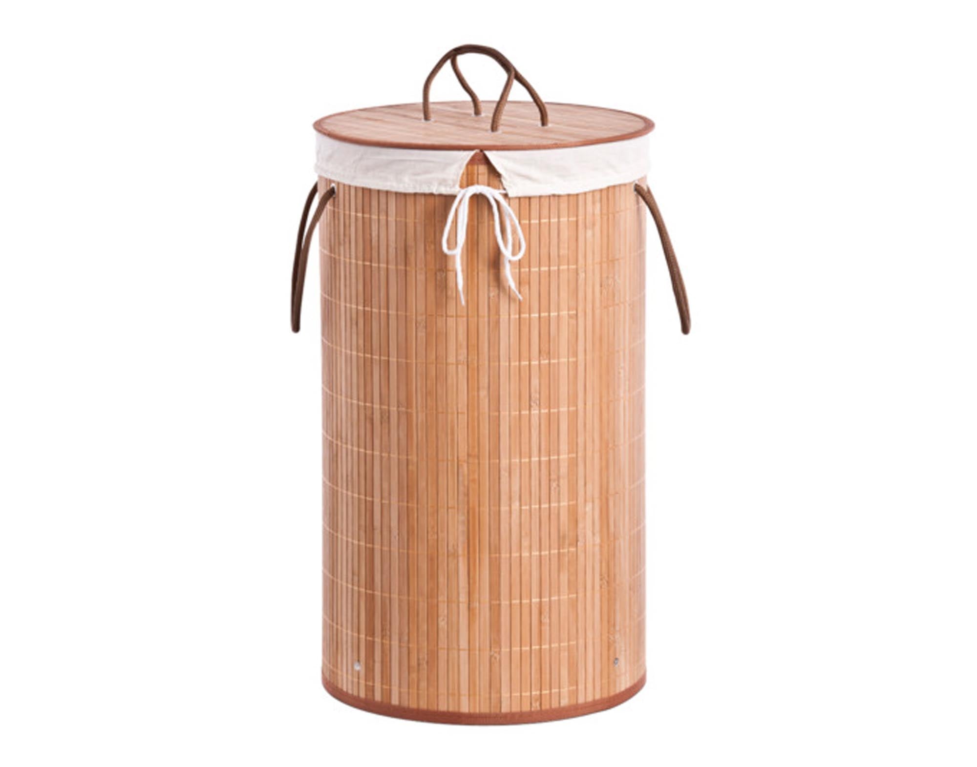 ZELLER Wäschesammler Bamboo ø 35x60 cm