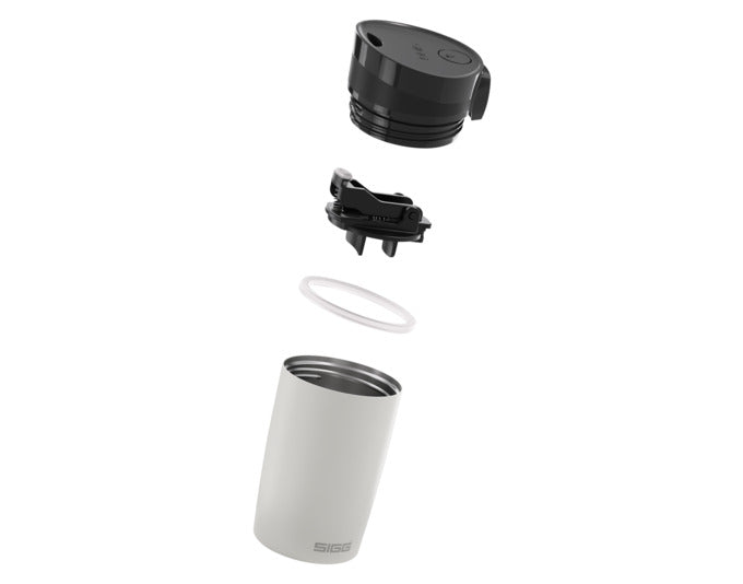 Entdecken Sie den SIGG Thermomug Miracle white touch 0.27 l – der stilvolle, isolierte Becher für heiße und kalte Getränke, ideal für unterwegs!