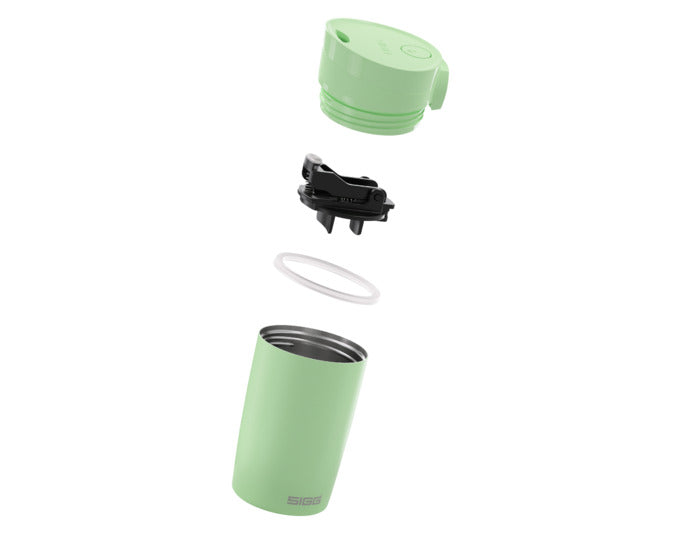 Entdecken Sie den SIGG Thermomug Miracle milky green touch 0.27 l – der ideale Begleiter für heiße und kalte Getränke unterwegs. Auslaufsicher und nachhaltig!