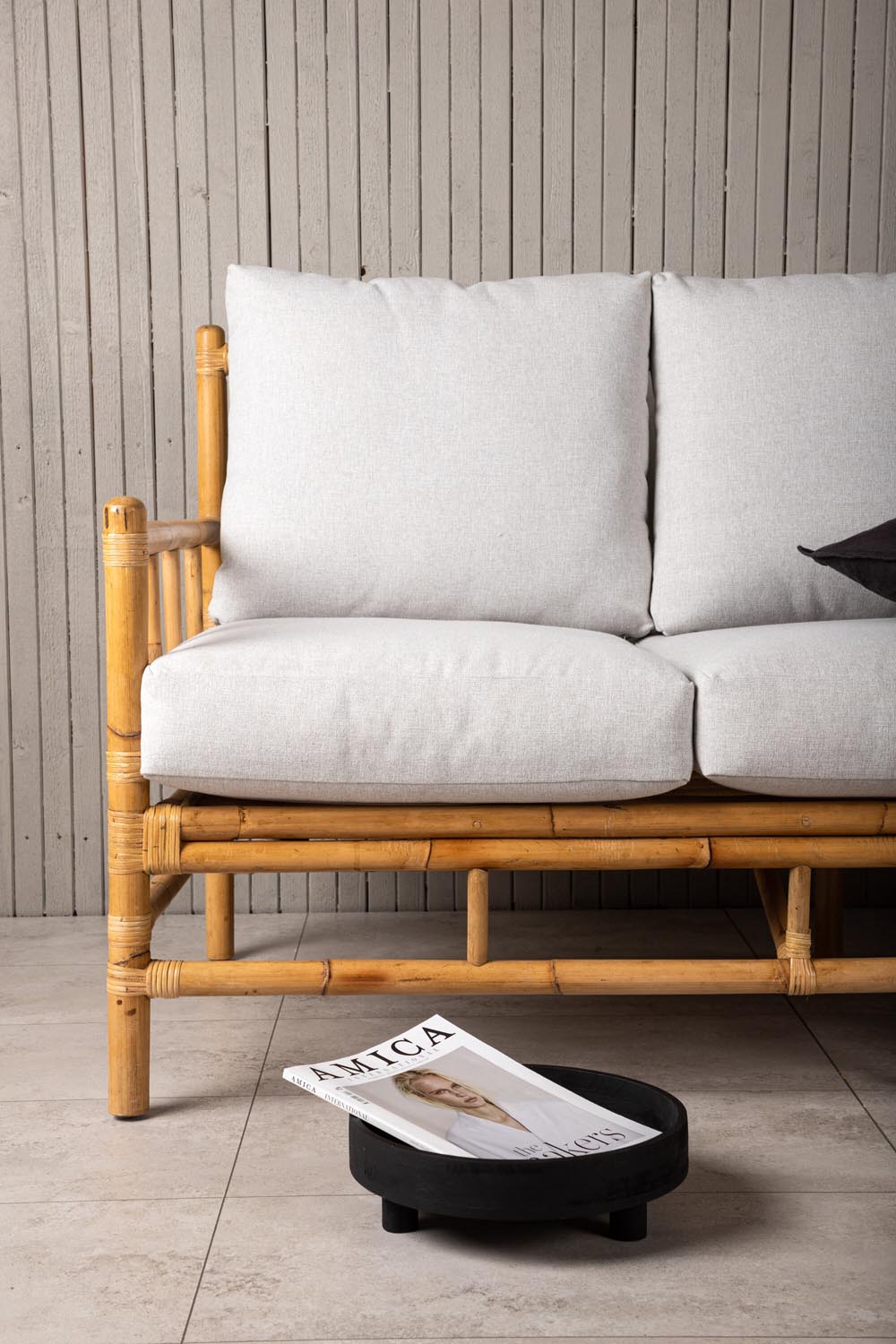 Cone 3er Sofa in Natur präsentiert im Onlineshop von KAQTU Design AG. Lounge Sofa ist von Venture Home