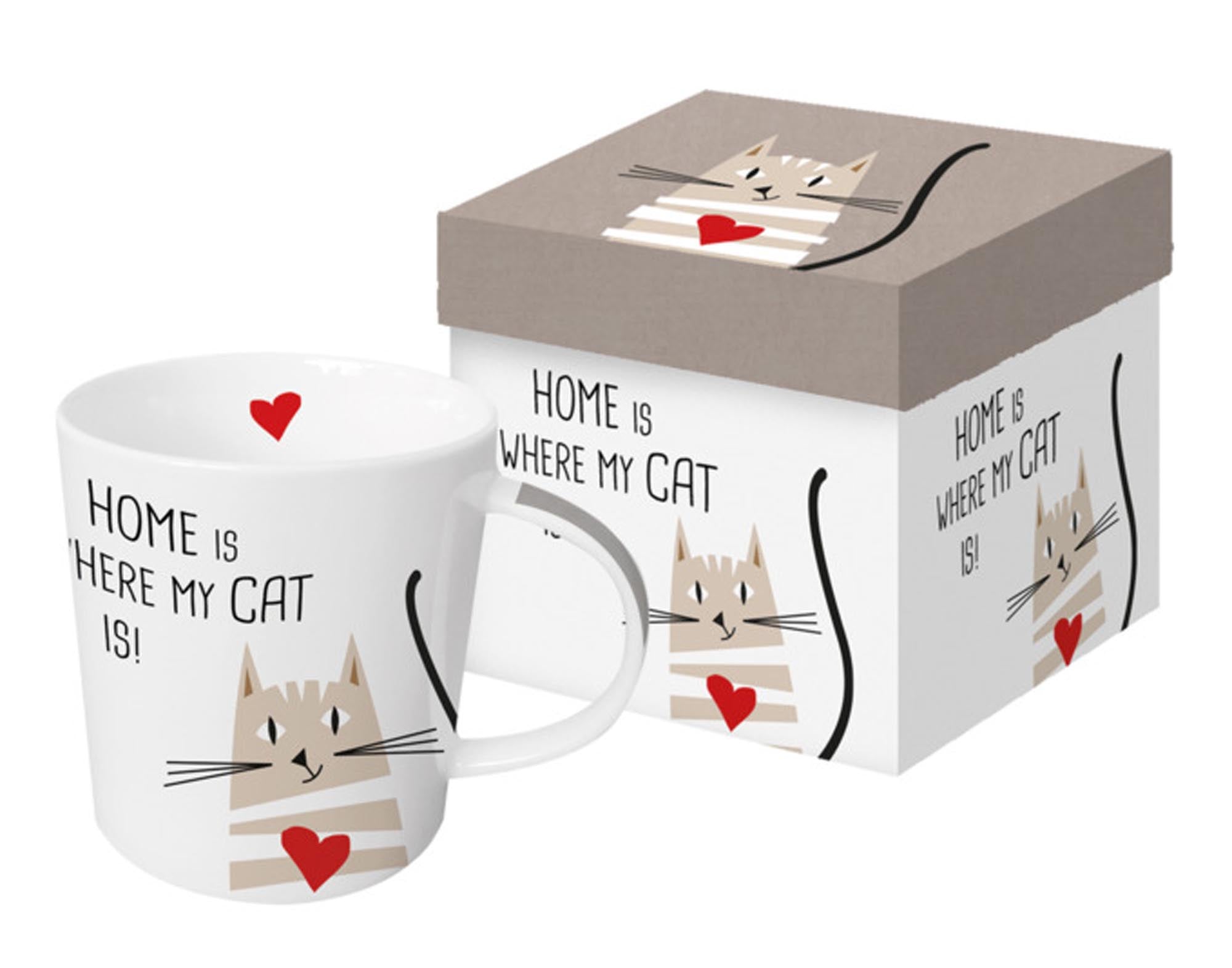 Entdecken Sie den PPD Henkelbecher Trend Mug GB Home Cat – ideal für Katzenliebhaber! Hochwertig, hitzebeständig, spülmaschinenfest und mikrowellengeeignet.