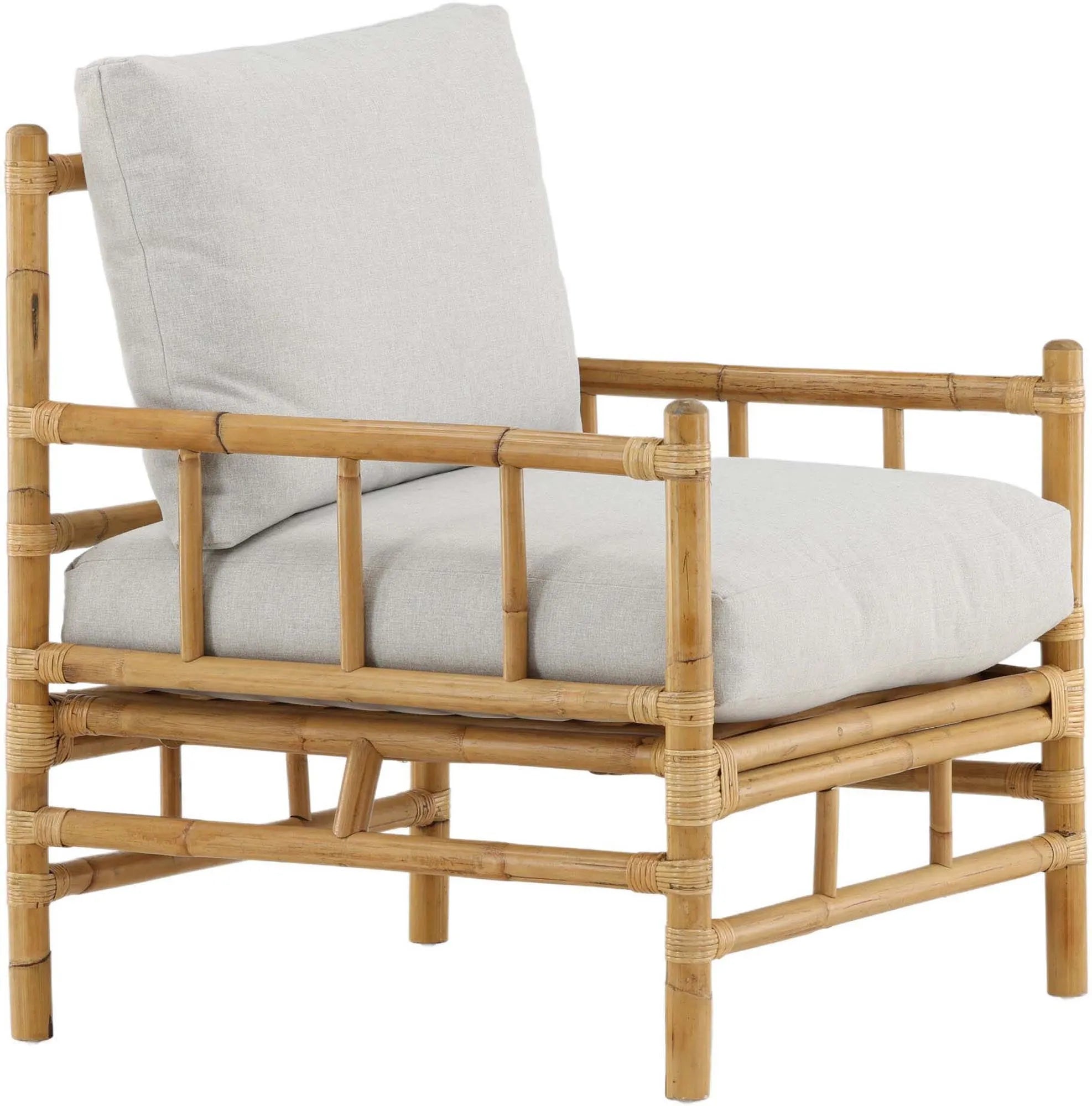 Eleganter Cane Sofa Sessel aus Rattan, ideal für Terrasse und Garten. Stilvoller Komfort für entspannte Stunden im Freien.