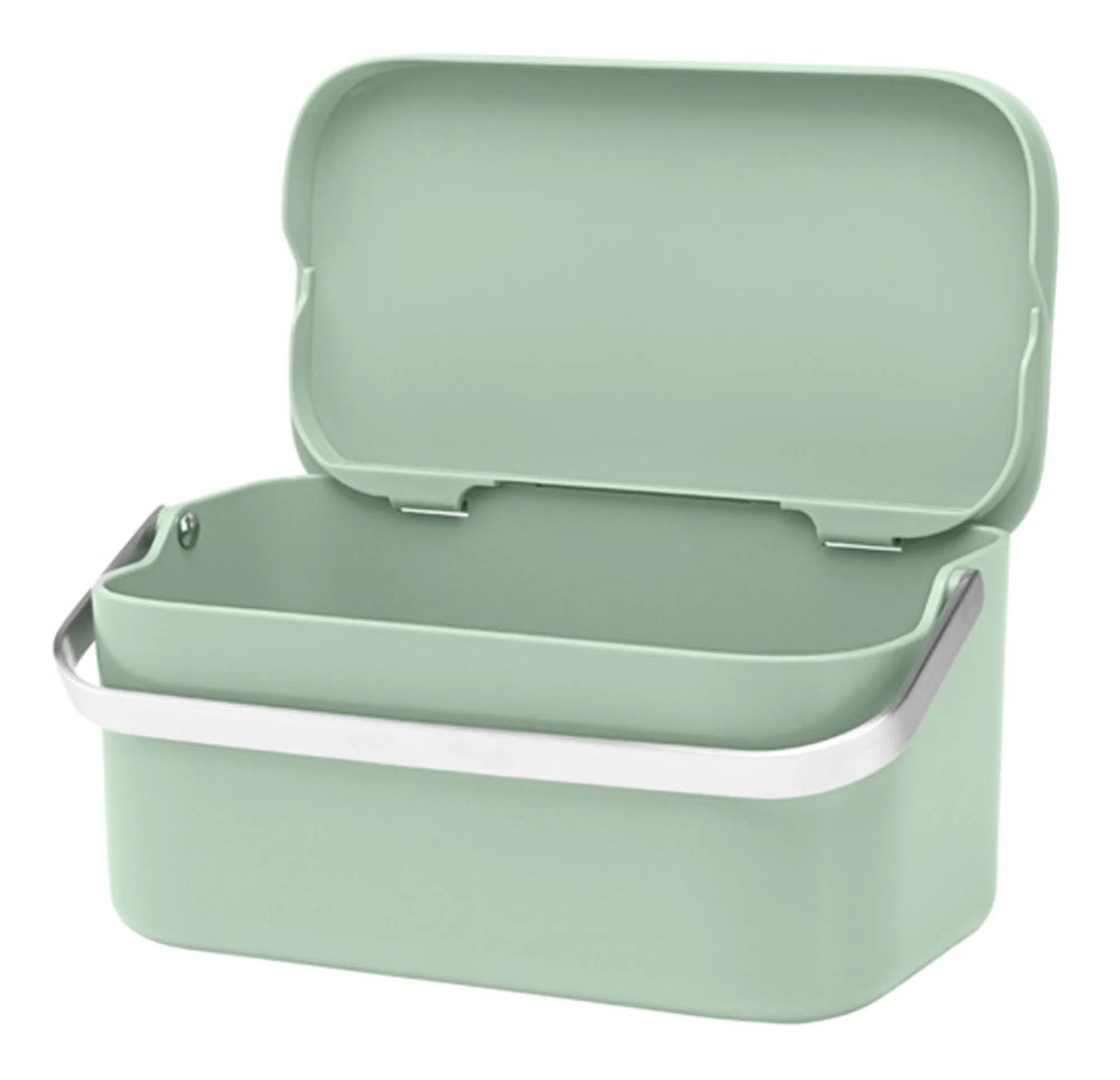 Der BRABANTIA SinkSide Abfallbehälter in Jadegrün ist ein stilvoller und praktischer Helfer für Ihre Küche, ideal für organische Abfälle.