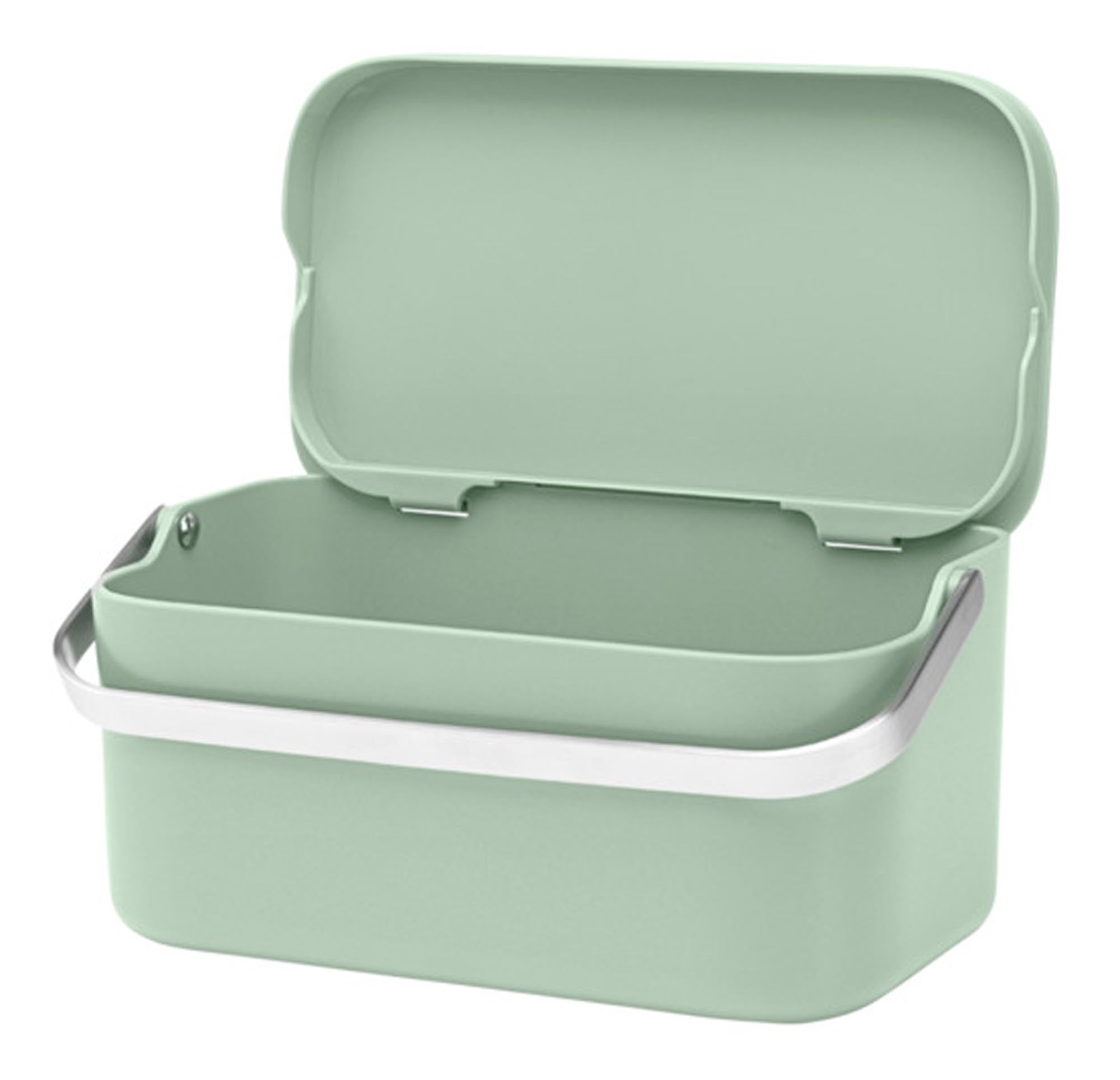 Der BRABANTIA SinkSide Abfallbehälter in Jadegrün ist ein stilvoller und praktischer Helfer für Ihre Küche, ideal für organische Abfälle.