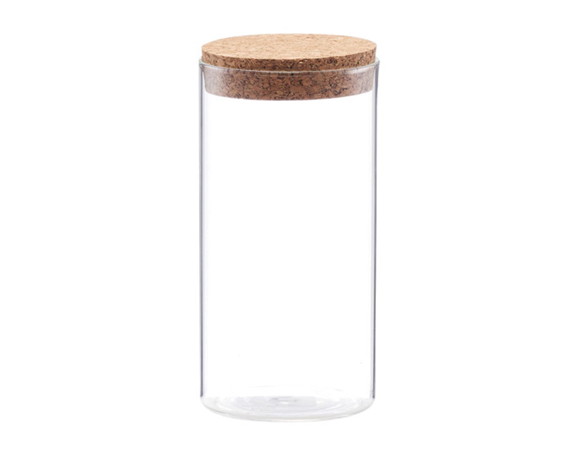 Vorratsglas mit Korkdeckel von ZELLER PRESENT, 550 ml, ideal für trockene Lebensmittel, umweltfreundlich, spülmaschinenfest, stilvolle Aufbewahrung.