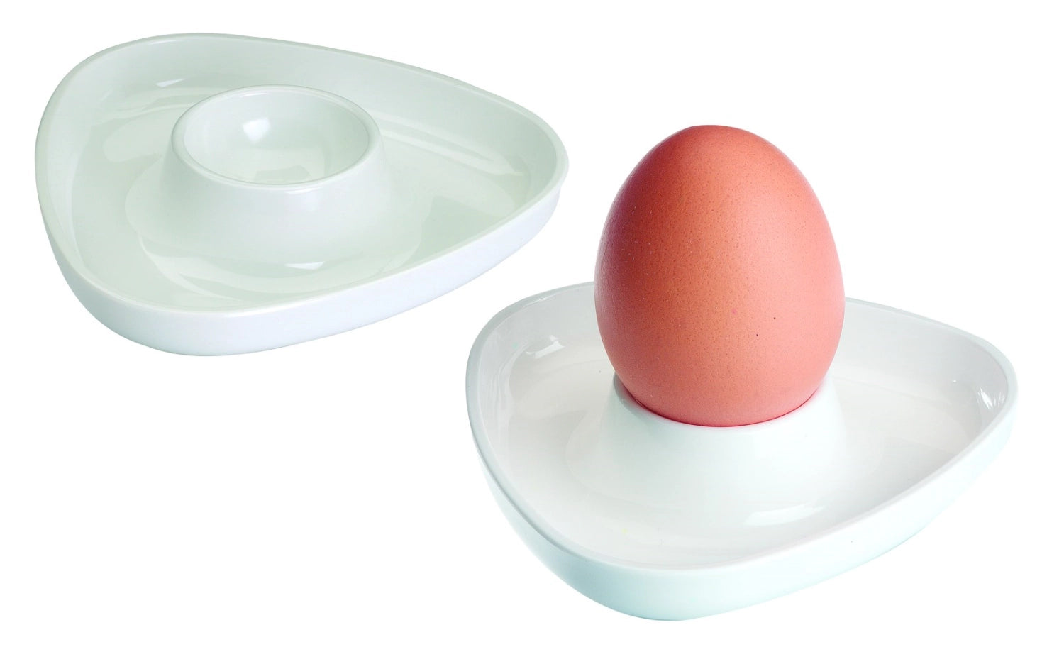 6er Set Eierbecher Tri dreieckig im Beutel, D10.5x2cm in Weiss präsentiert im Onlineshop von KAQTU Design AG. Eierbecher ist von Westmark
