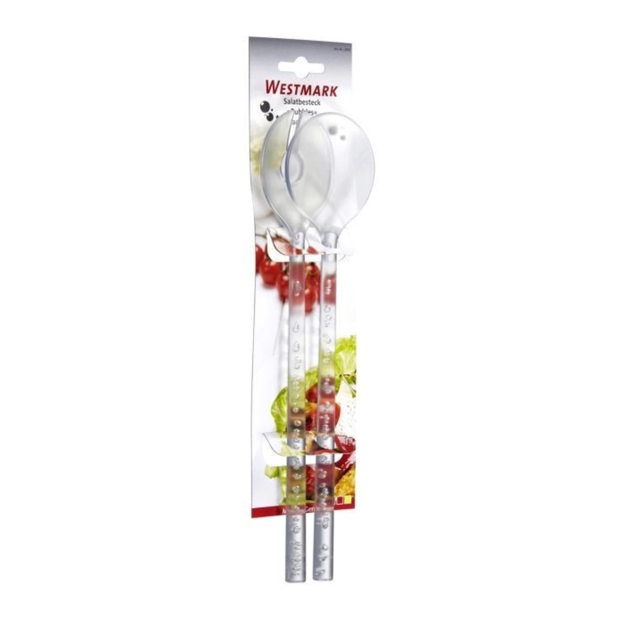 Elegantes Salatbesteck Bubbles von Westmark, Masse 27.5x6.5x13cm, ideal für stilvolles Servieren von Salaten.