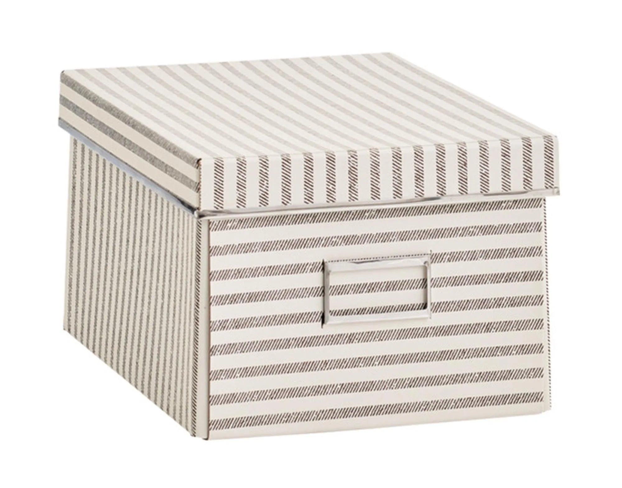 Aufbewahrungsbox Karton Stripes 21x28x15 cm in  präsentiert im Onlineshop von KAQTU Design AG. Aufbewahrungsbox ist von ZELLER PRESENT