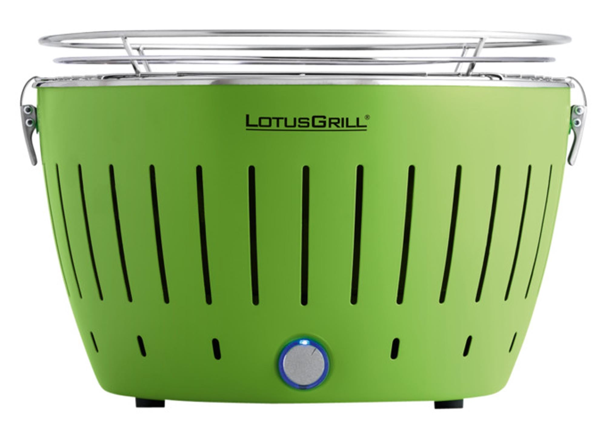 Genießen Sie mit dem kompakten Holzkohletischgrill Original von LOTUS GRILL (ø 32 cm) unvergessliche Grillabende – perfekt für Balkon und Ausflüge!