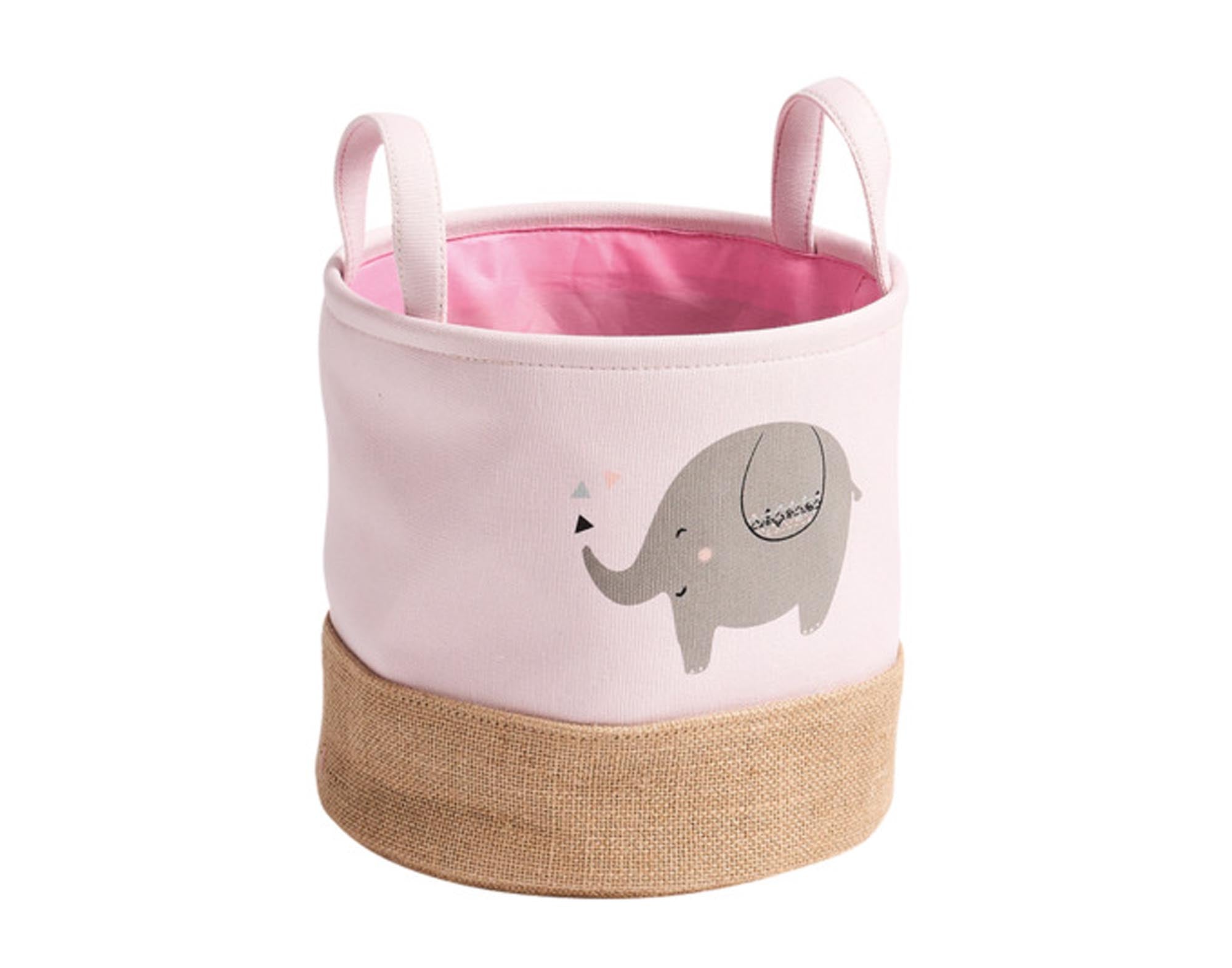 ZELLER Aufbewahrungskorb Elefant rosa ø 30x30 cm