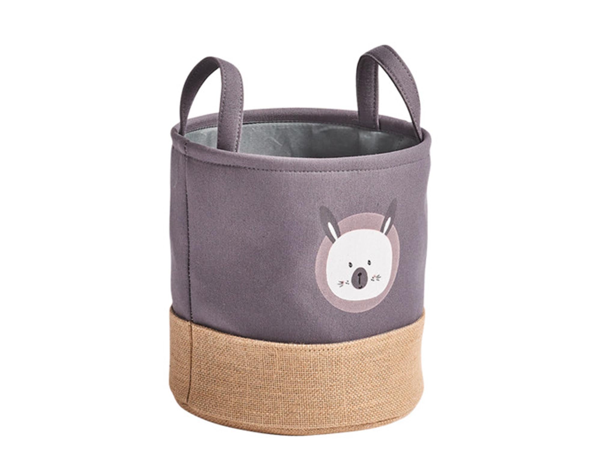 ZELLER Aufbewahrungskorb Hase grau ø 30x30 cm