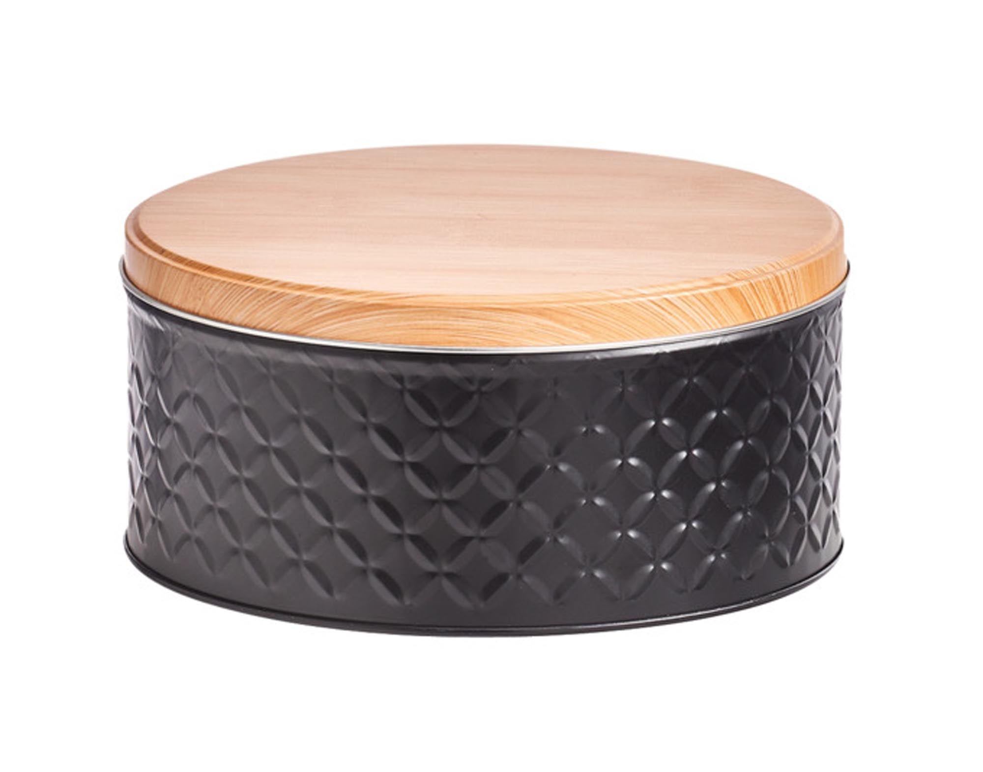 ZELLER Dose Scandi Metall schwarz ø 20x9 cm in  präsentiert im Onlineshop von KAQTU Design AG. Aufbewahrungsdose ist von ZELLER PRESENT