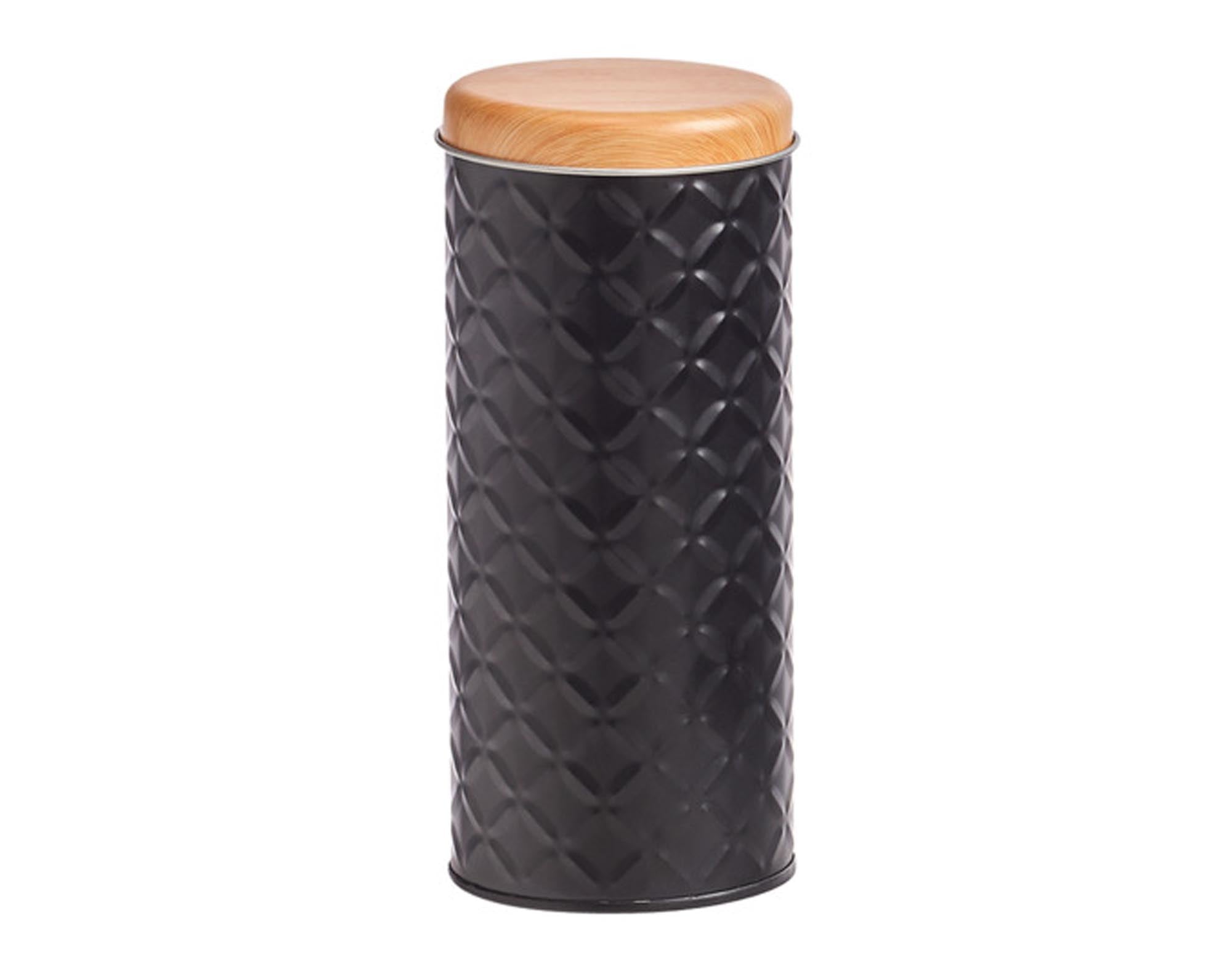 ZELLER Dose Scandi Metall schwarz ø 7.5x18 cm in  präsentiert im Onlineshop von KAQTU Design AG. Aufbewahrungsdose ist von ZELLER PRESENT