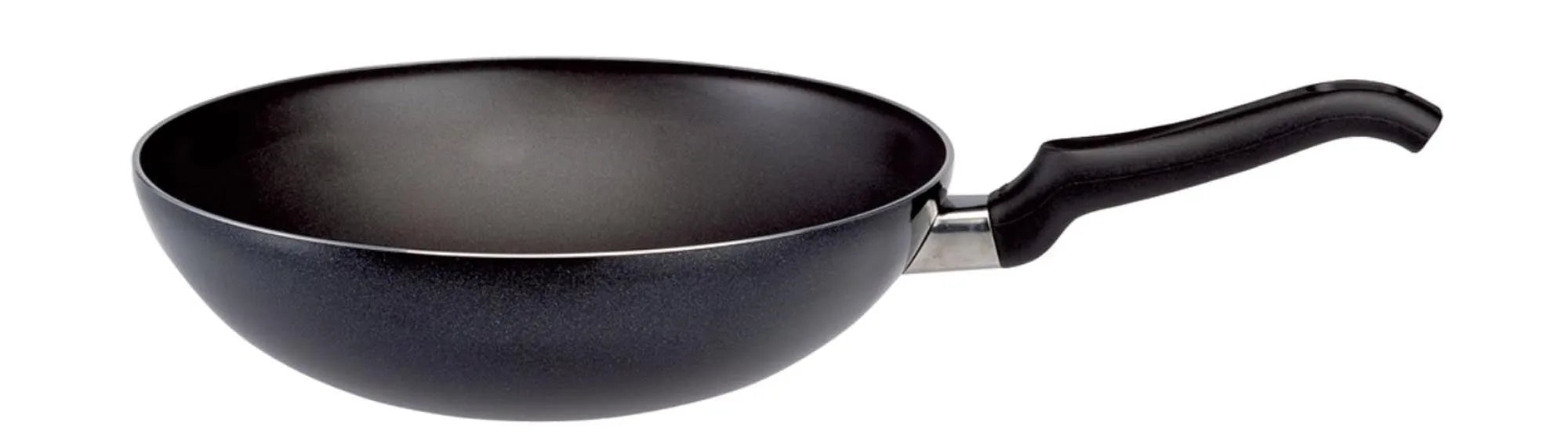 Der Firenze Wok von Ballarini: 24cm, Aluminium, Antihaft, nicht induktionstauglich. Perfekt für asiatische Stir-Fry-Gerichte.