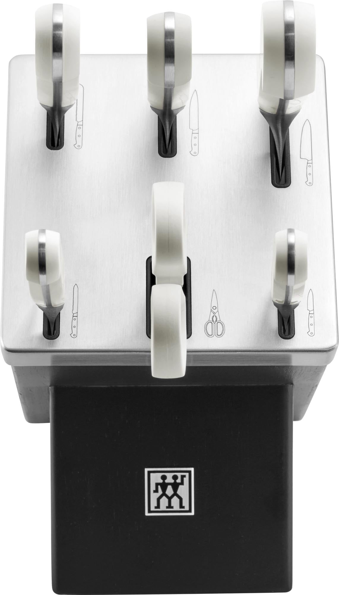 Zwilling Pro le blanc: 7-teiliges Messerblock-Set für Gourmetköche.