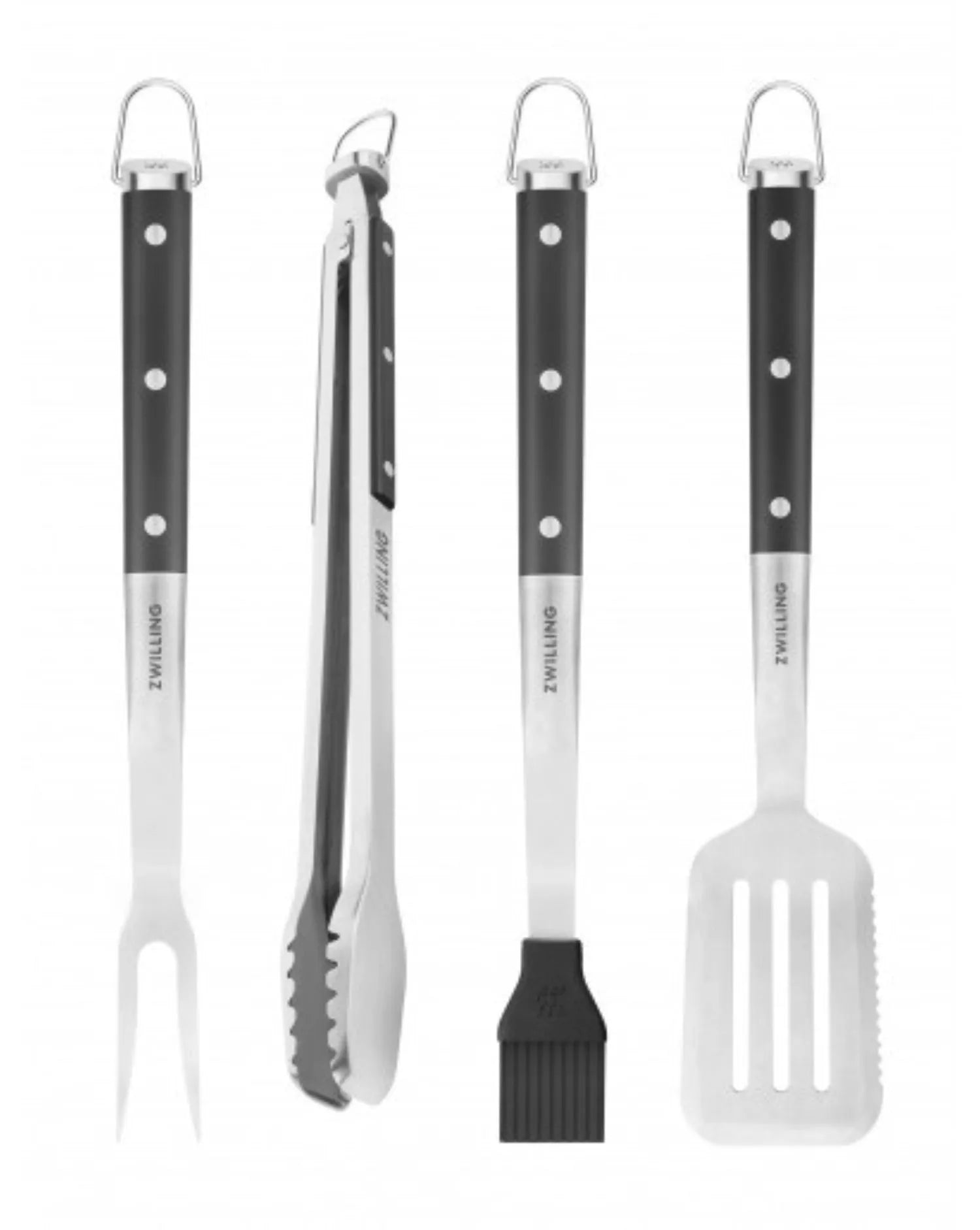 BBQ+ Grillbesteckset 5tlg. mit Tasche in Schwarz präsentiert im Onlineshop von KAQTU Design AG. Grillzubehör ist von Zwilling Kitchen