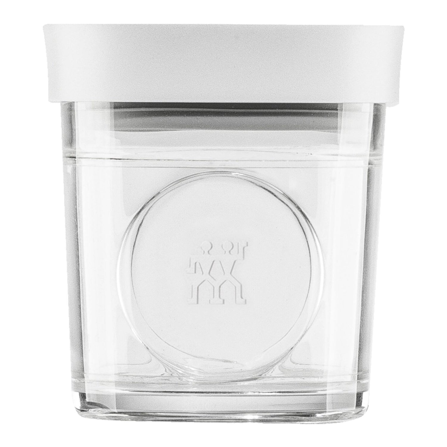 Transparente und weiße 3-teilige Cube Set XS von Zwilling, ideal für die vakuumierte Lagerung von Lebensmitteln, 120ml, kompakt und funktional.