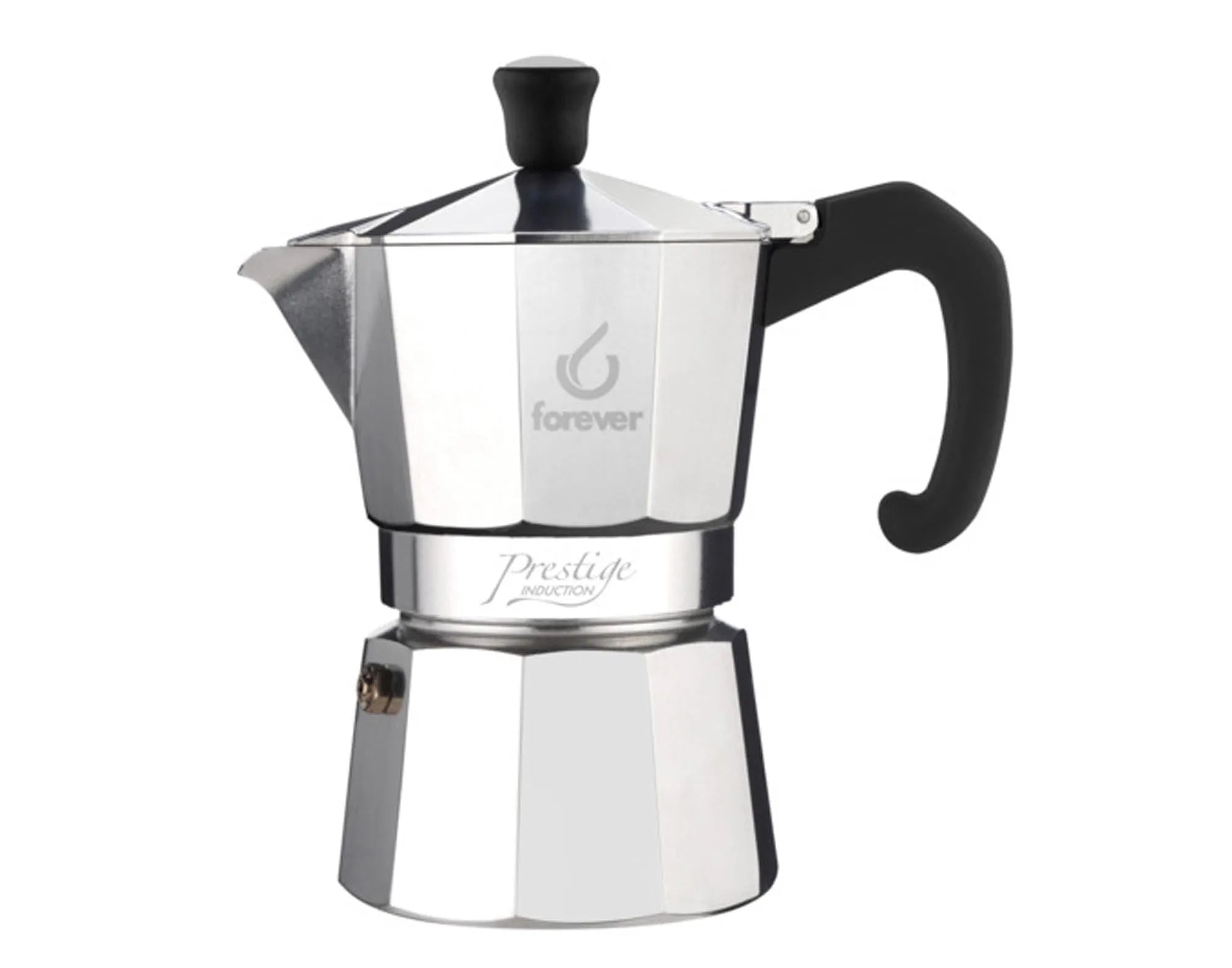 Eleganter Edelstahl-Kaffeezuber für Induktion, 2 Tassen, vollmundiges Aroma, ergonomischer Griff, tropffreies Servieren.