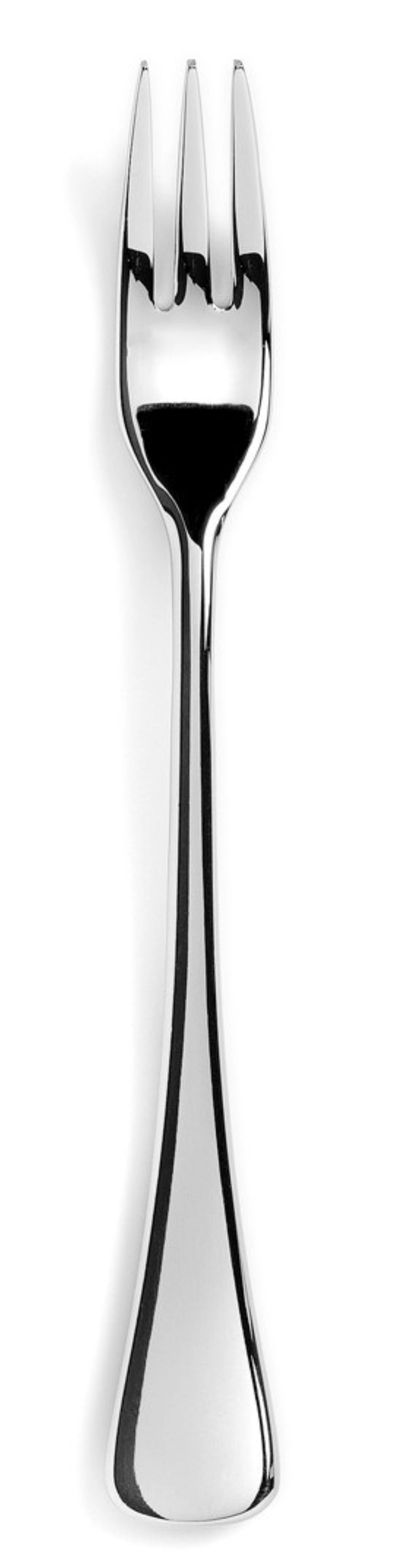 Elegante Arles Austern-/Cocktailgabel aus glänzendem Edelstahl, ideal für Meeresfrüchte und Cocktails, vereint Funktionalität und Stil.