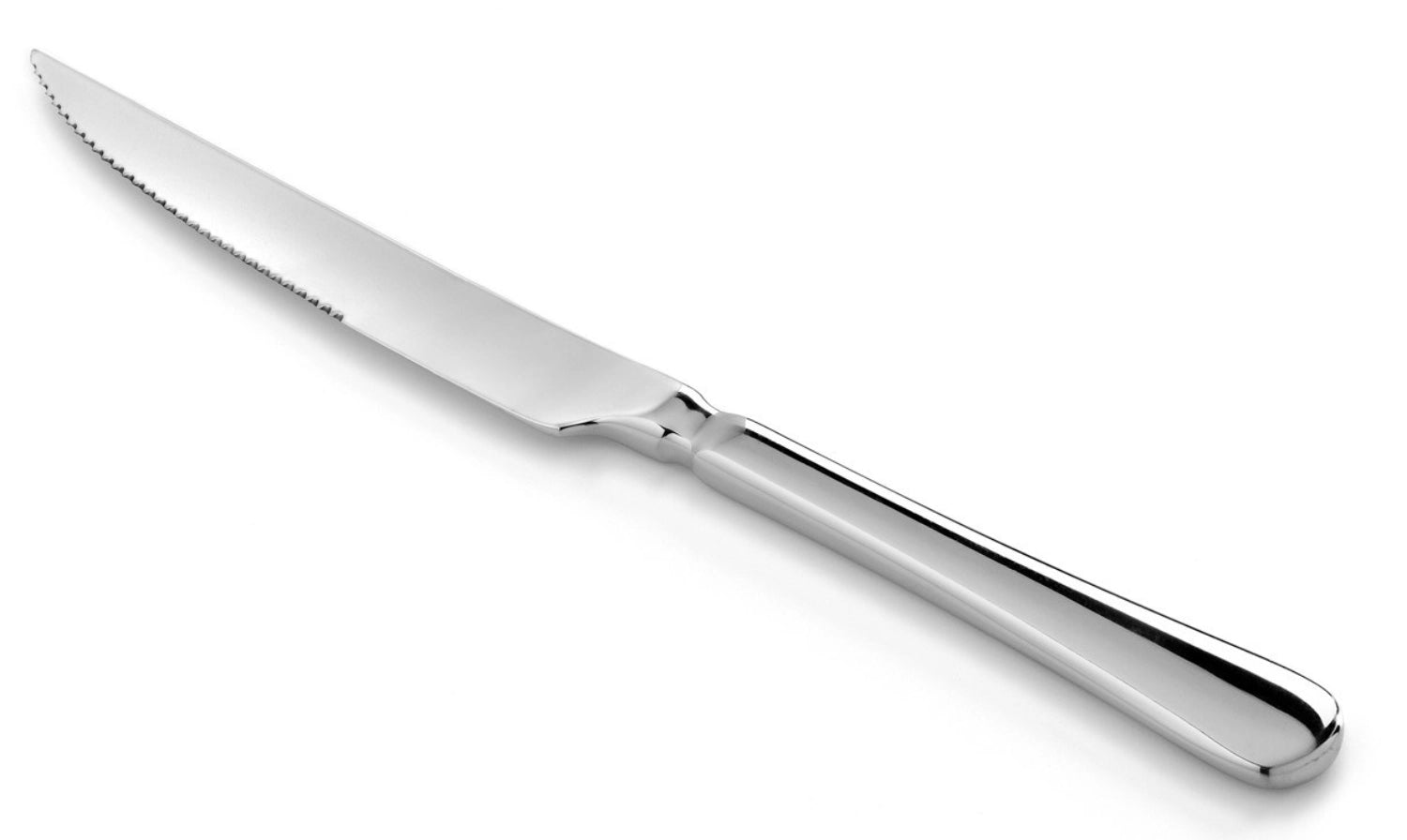 Hochwertiges Steakmesser aus poliertem Edelstahl von Revol, perfekt für besondere Anlässe, vereint Funktionalität mit stilvollem Design.